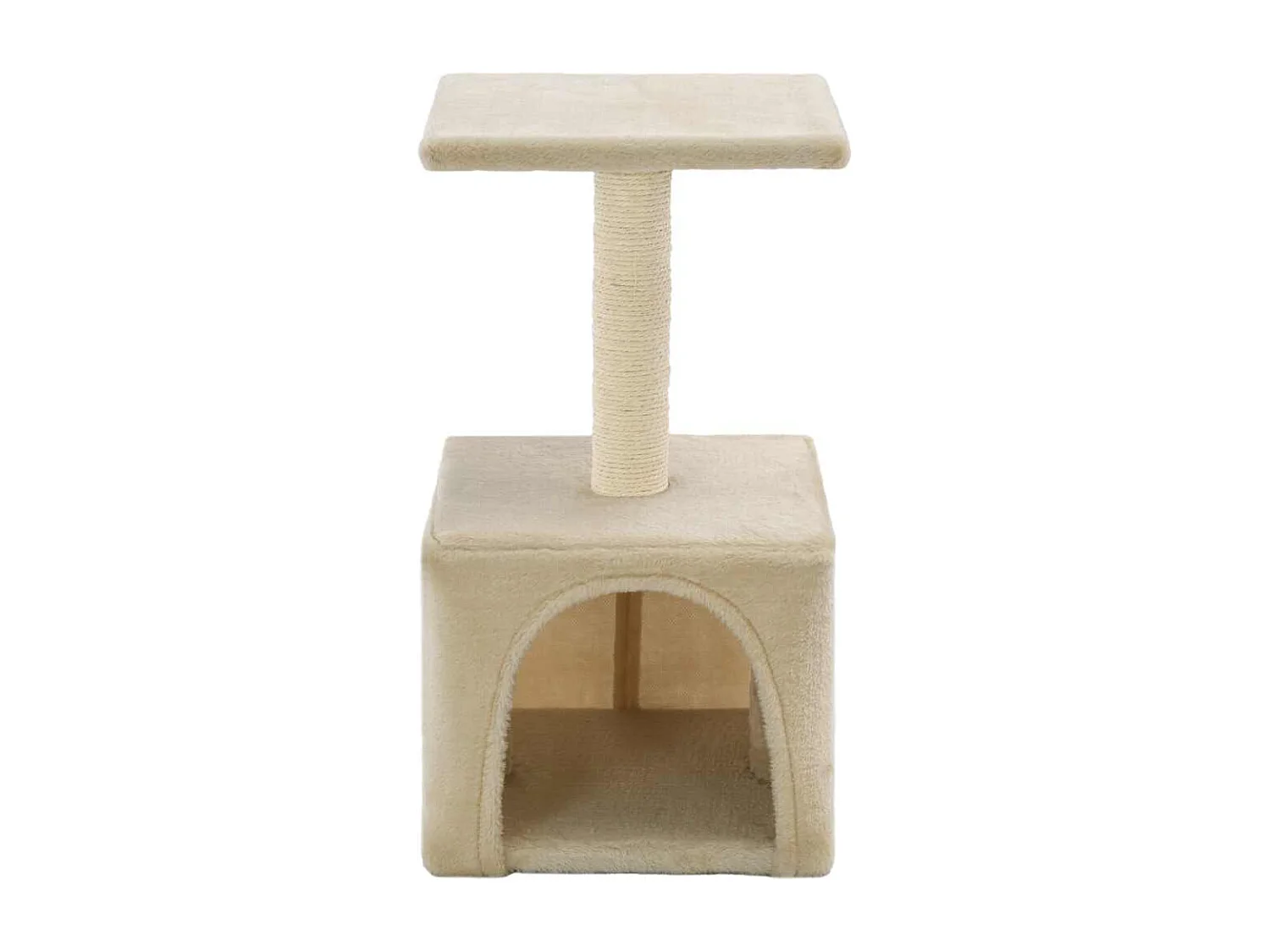 Arbre à chat avec griffoirs en sisal 55 cm Beige