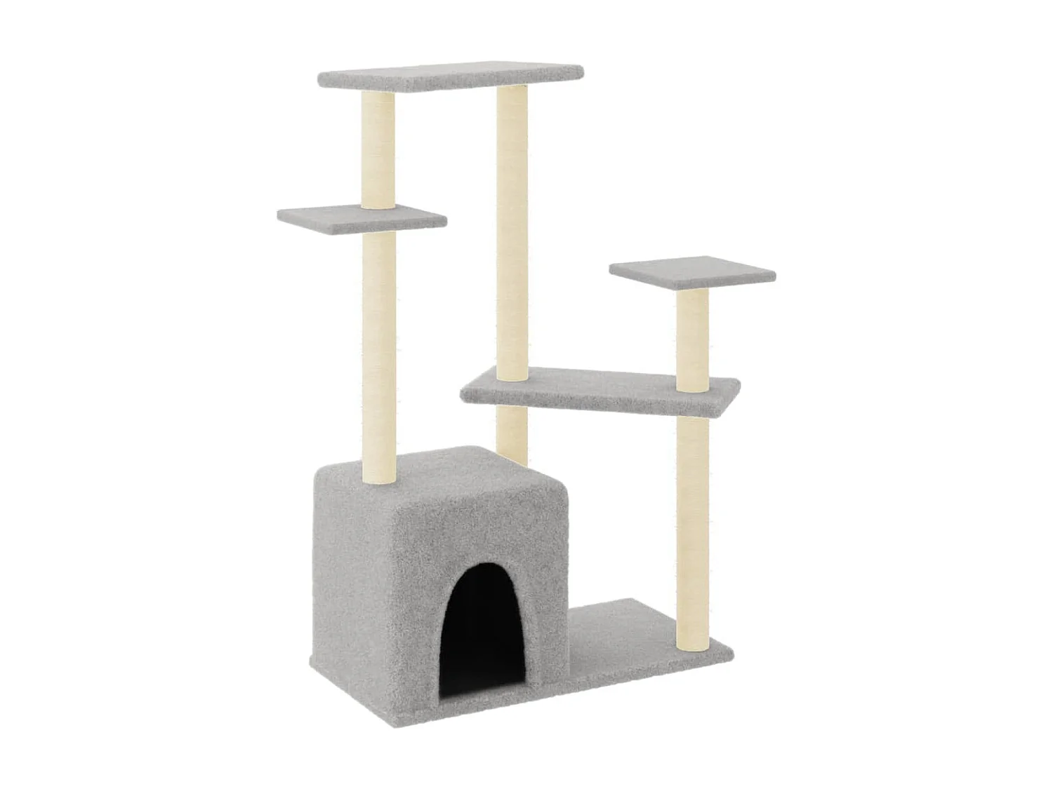 Arbre à chat avec griffoirs en sisal gris clair 107,5 cm