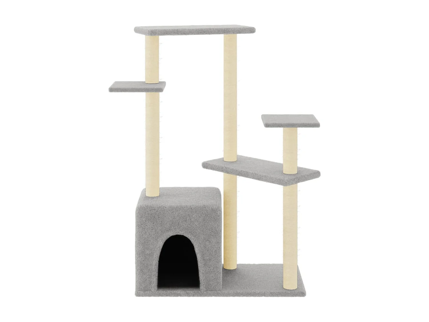 Arbre à chat avec griffoirs en sisal gris clair 107,5 cm