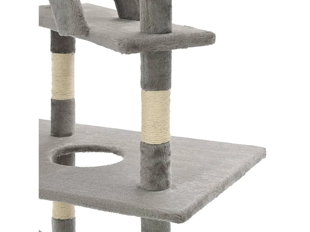 Arbre à chat avec griffoirs en sisal 230-260 cm Gris