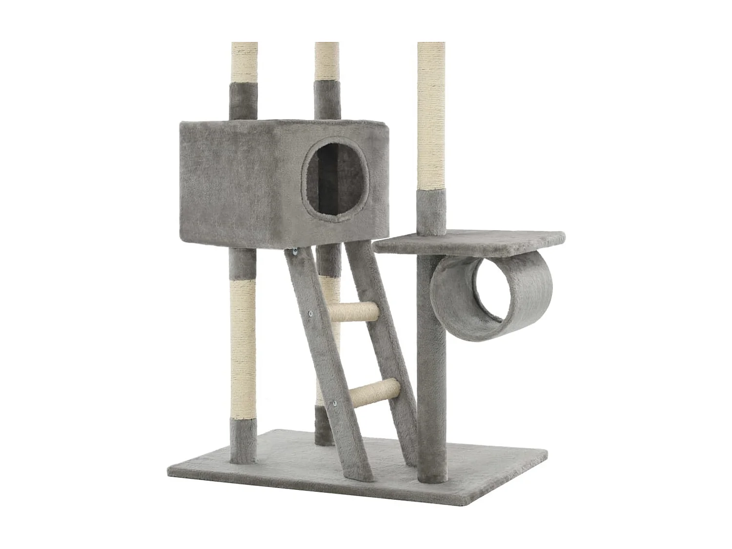 Arbre à chat avec griffoirs en sisal 230-260 cm Gris