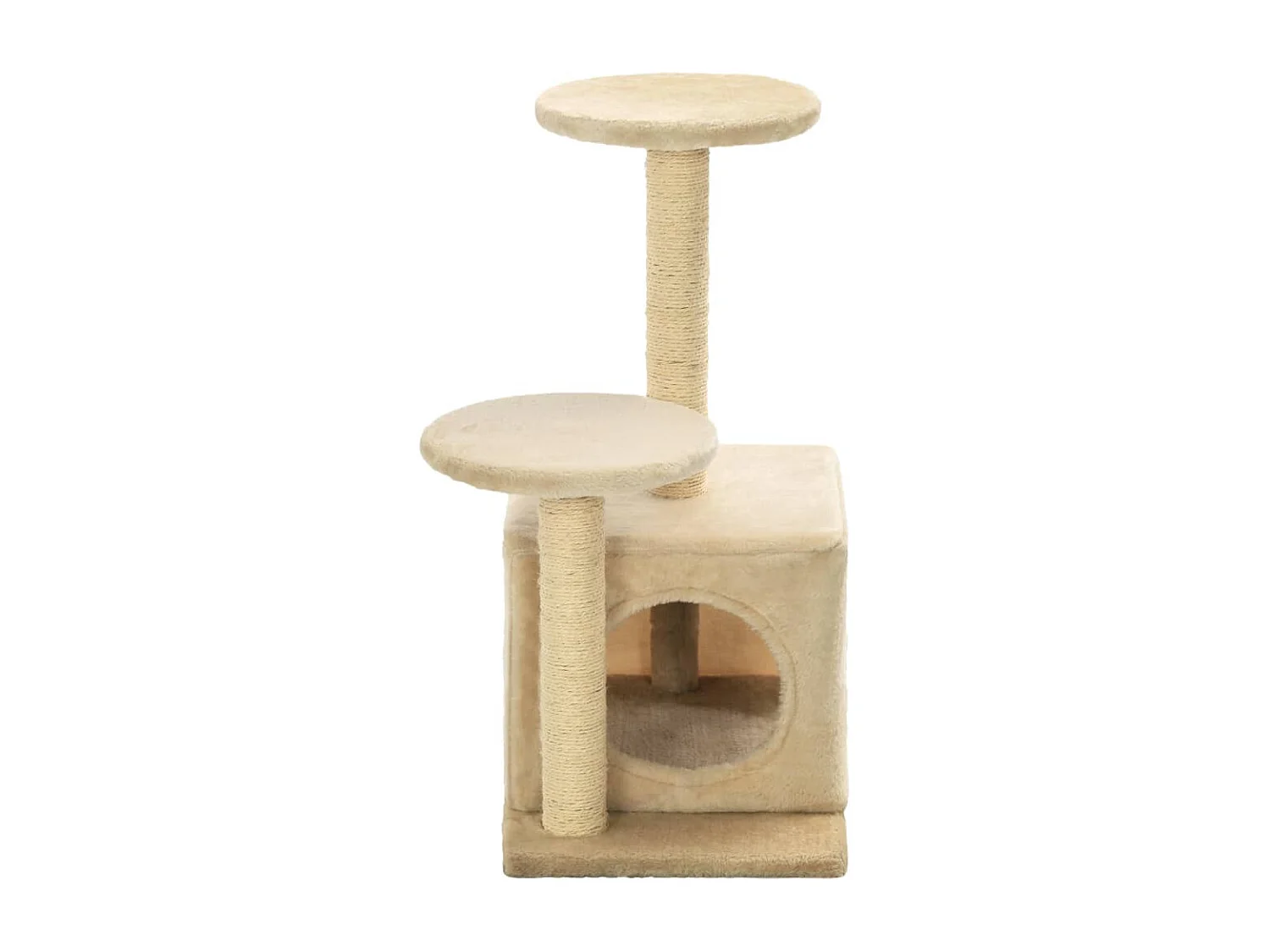 Arbre à chat avec griffoir en sisal 60 cm Beige
