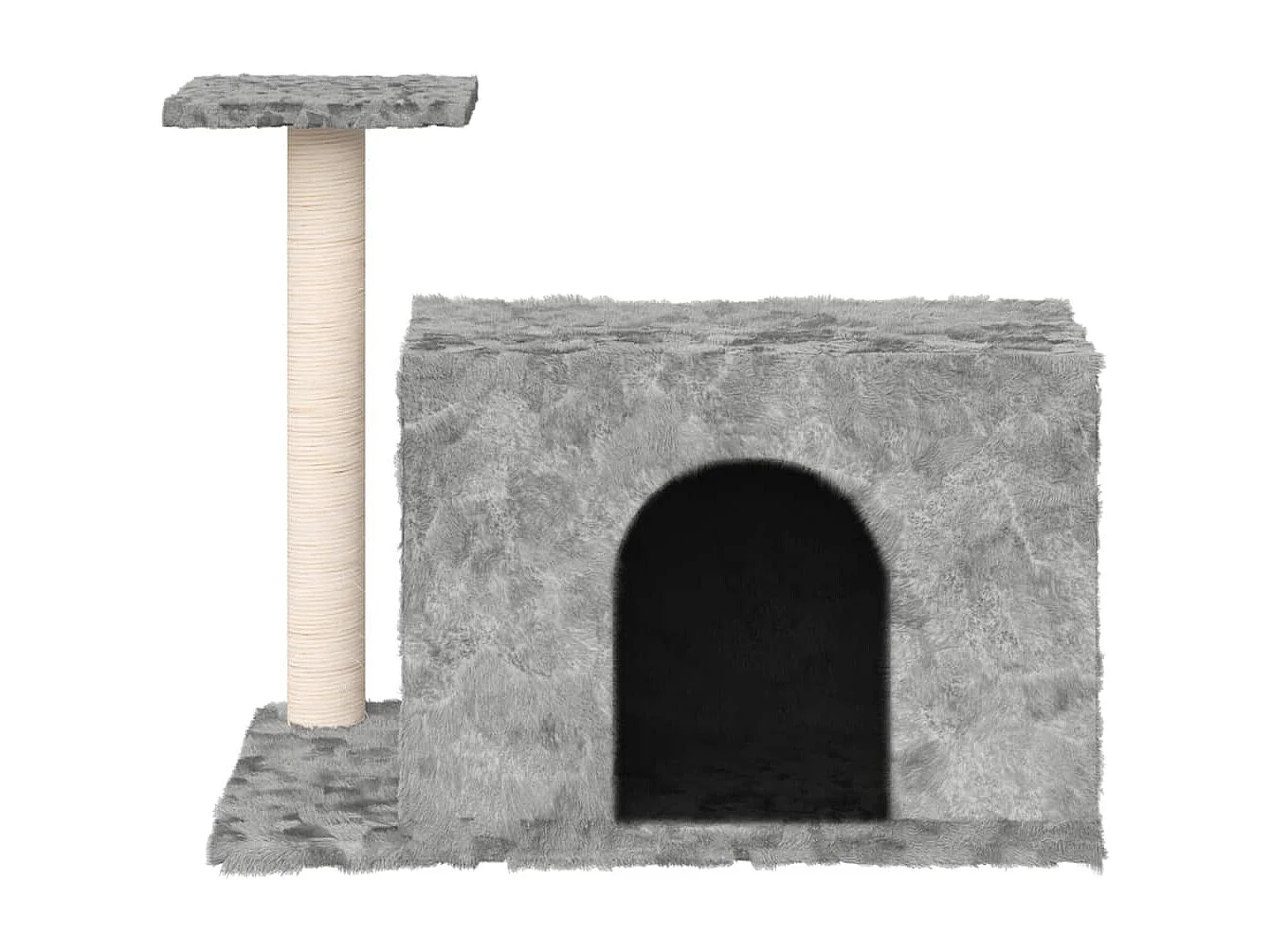 Arbre à chat avec griffoir en sisal Gris clair 51 cm