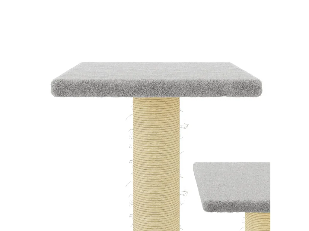 Arbre à chat avec griffoirs en sisal gris clair 61 cm