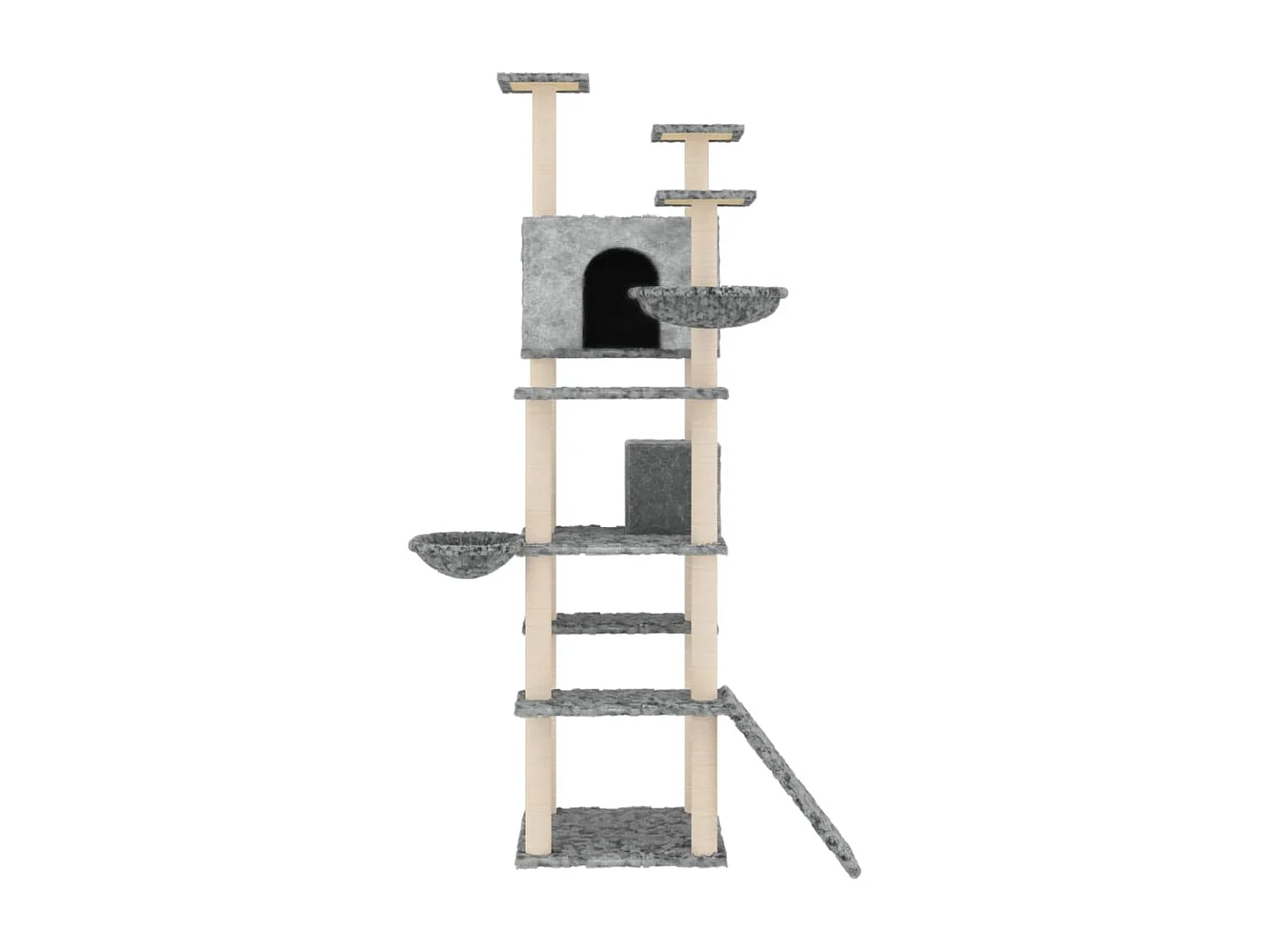 Arbre à chat avec griffoirs en sisal Gris clair 191 cm