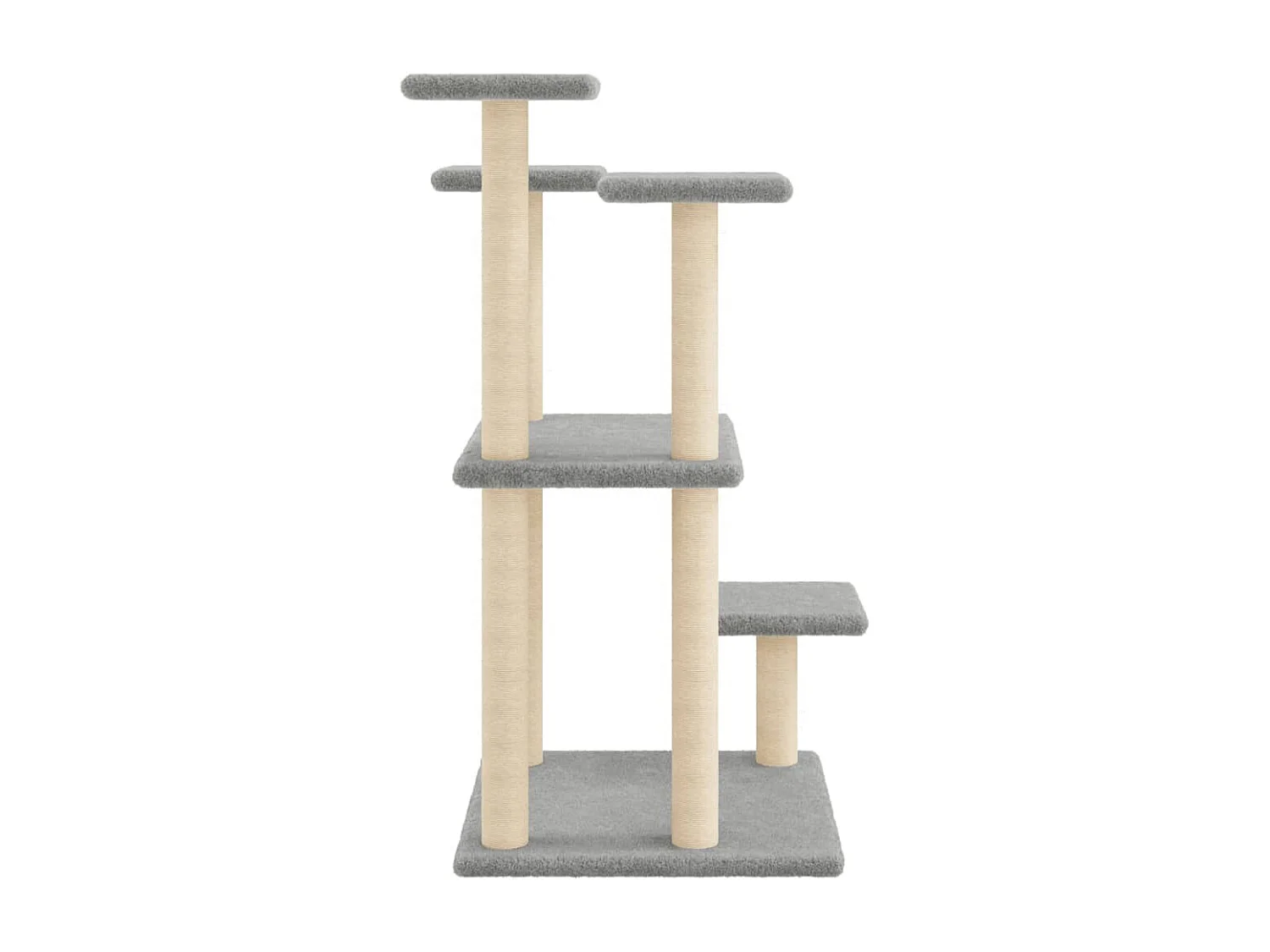 Postes rascadores para gatos con plataformas gris claro 98,5 cm
