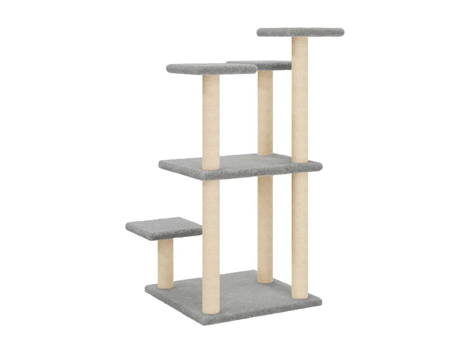 Postes rascadores para gatos con plataformas gris claro 98,5 cm