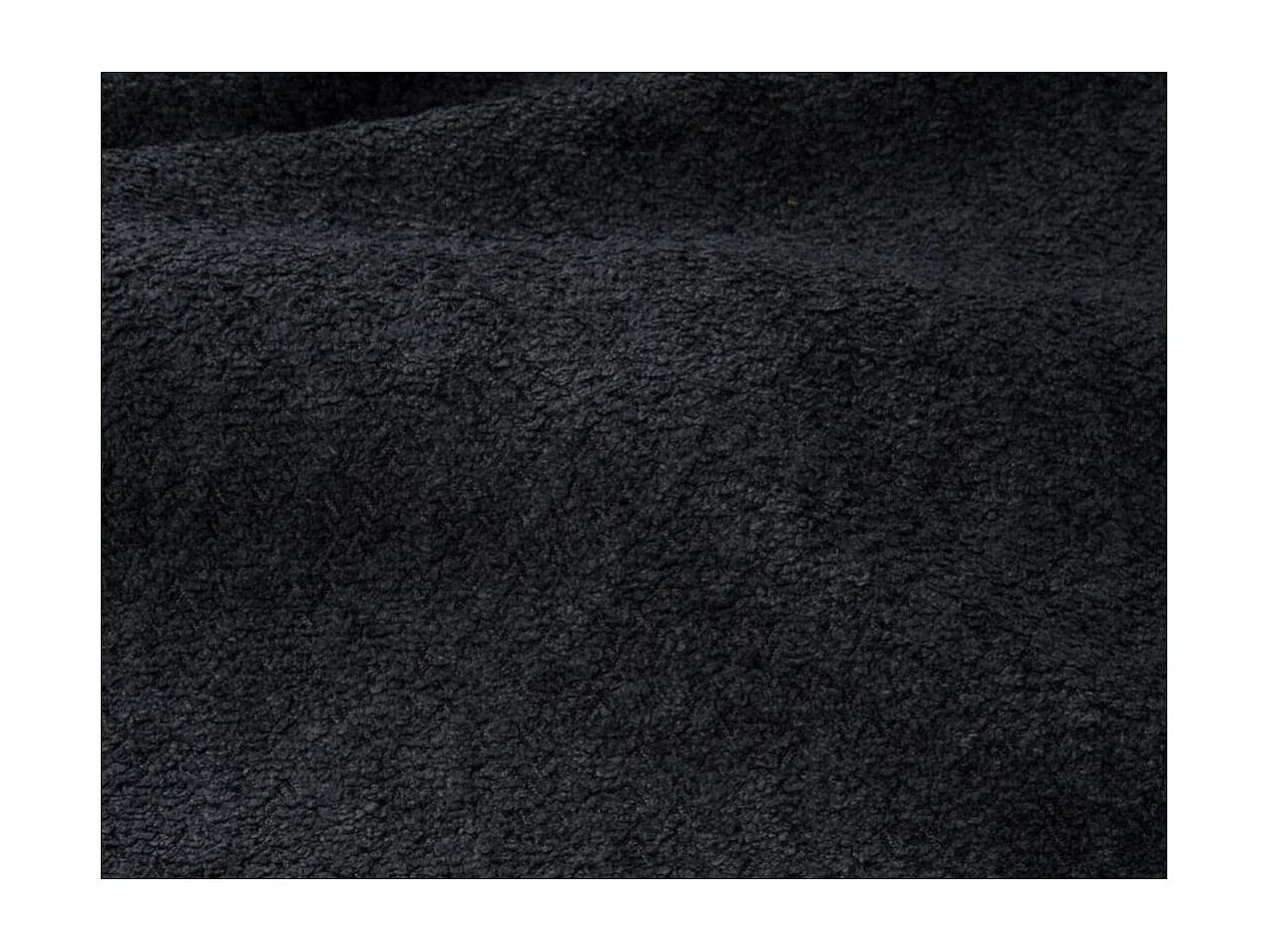 Canapé convertible droit 3 places MERRY en tissu bouclette - noir