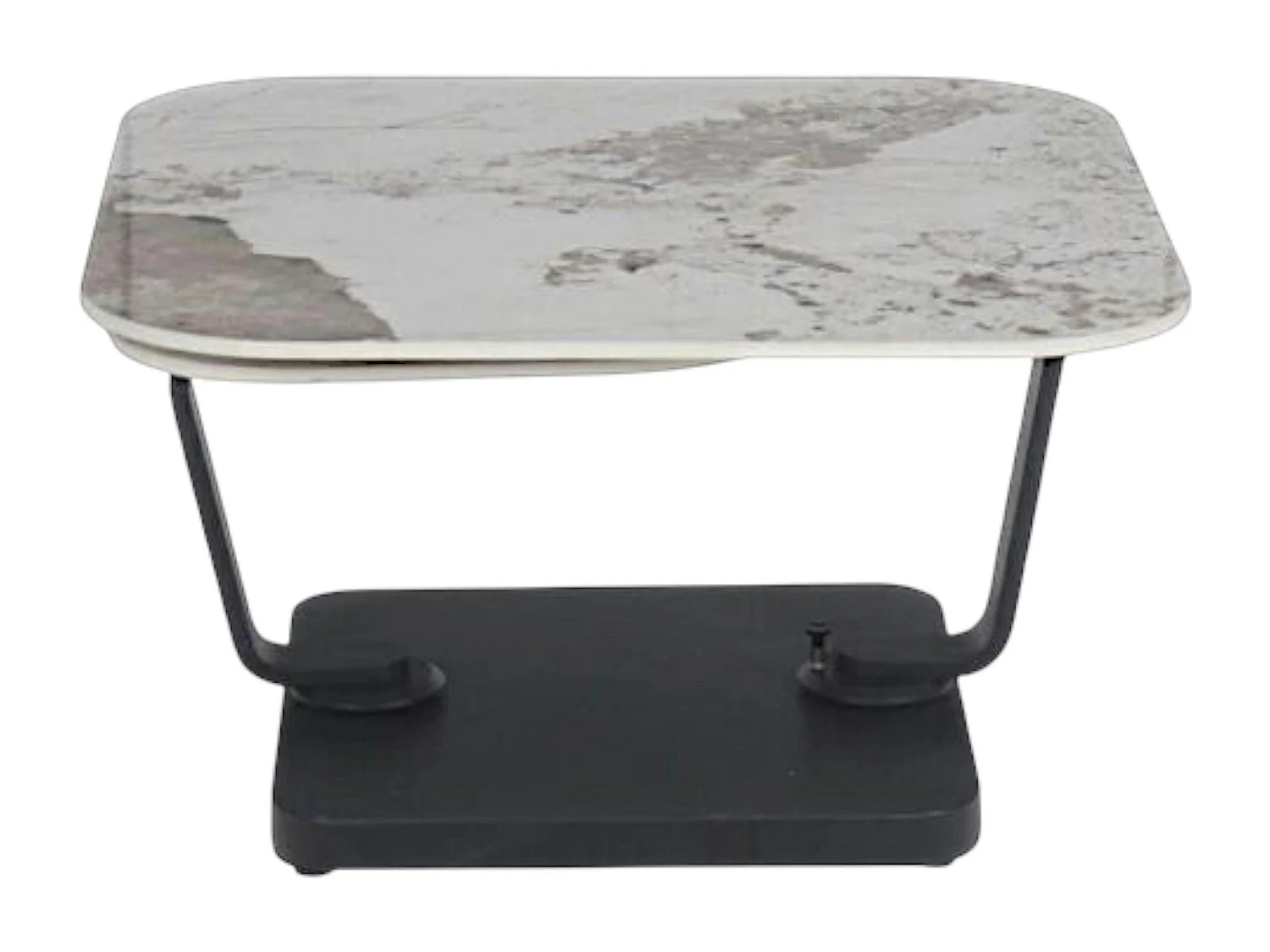 Table basse céramique marbrée plateaux déployants LOMBARDIE