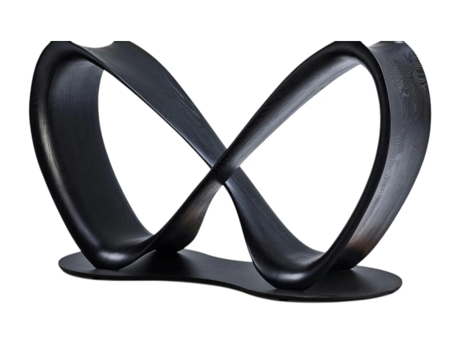 Table céramique grise pied ruban bois noir 260 cm ALDER