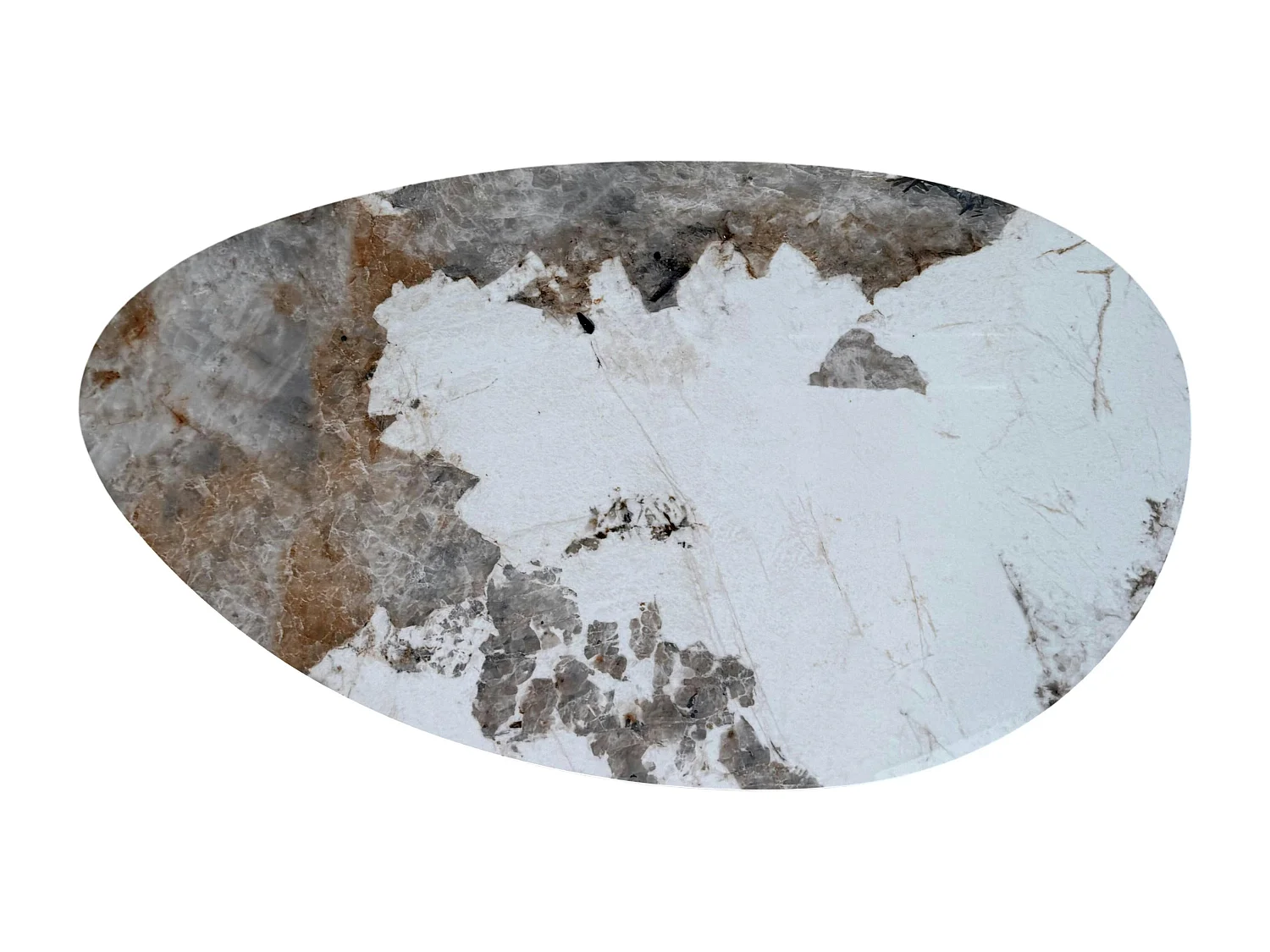 Table basse céramique marbrée, pied tulipe LIGURIE