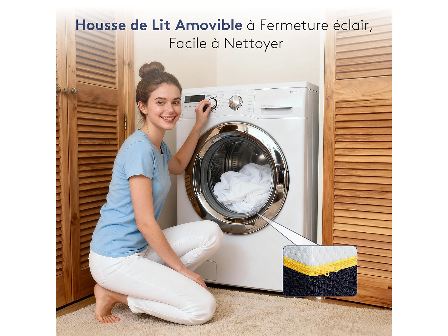 Matelas en mousse à mémoire de forme 90 x 190 cm , épaisseur 17 cm