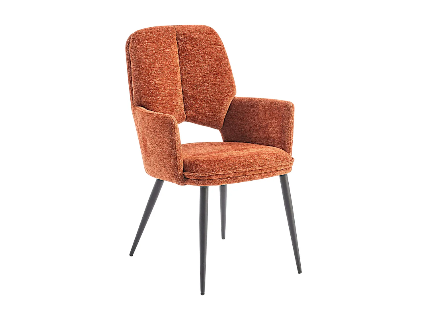 Fauteuil de table rouille à dossier ouvert (lot de 2) LIGURIE