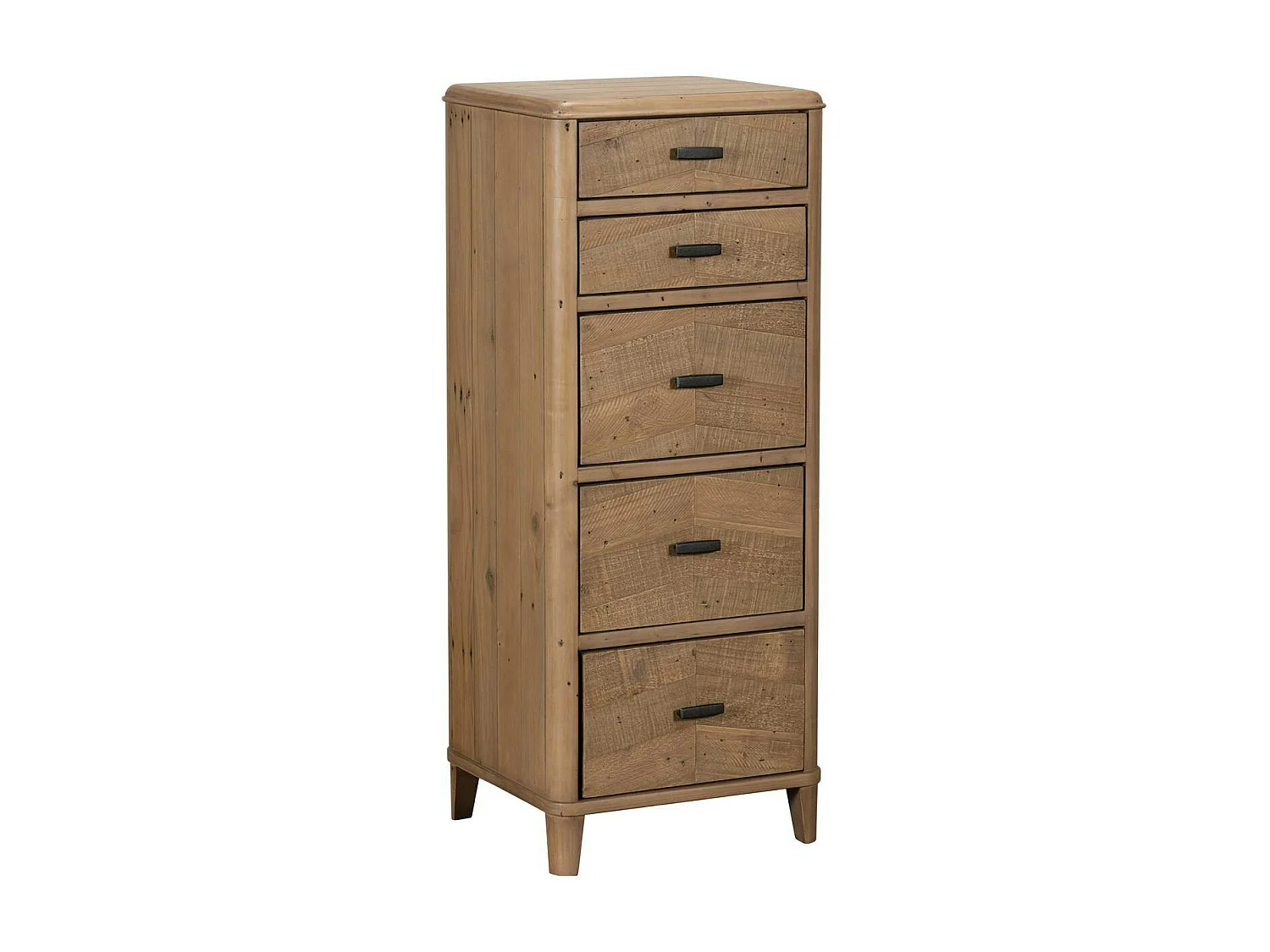 Chiffonnier en bois recyclé FSC 5 tiroirs HANOI