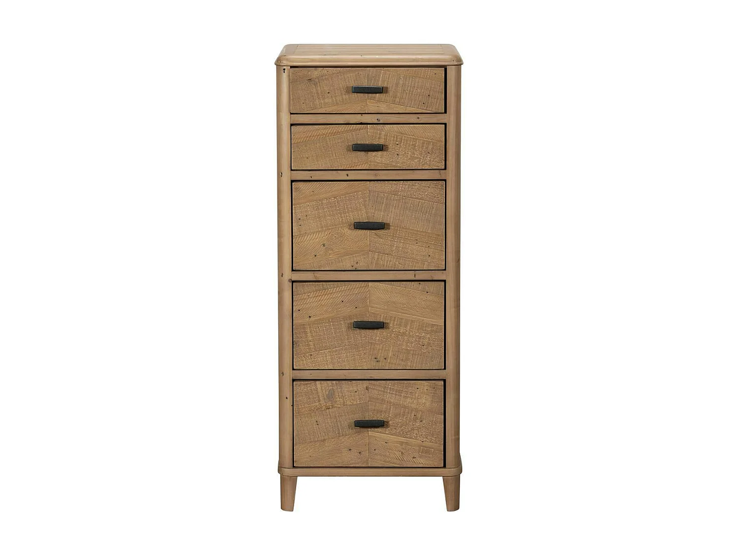 Chiffonnier en bois recyclé FSC 5 tiroirs HANOI