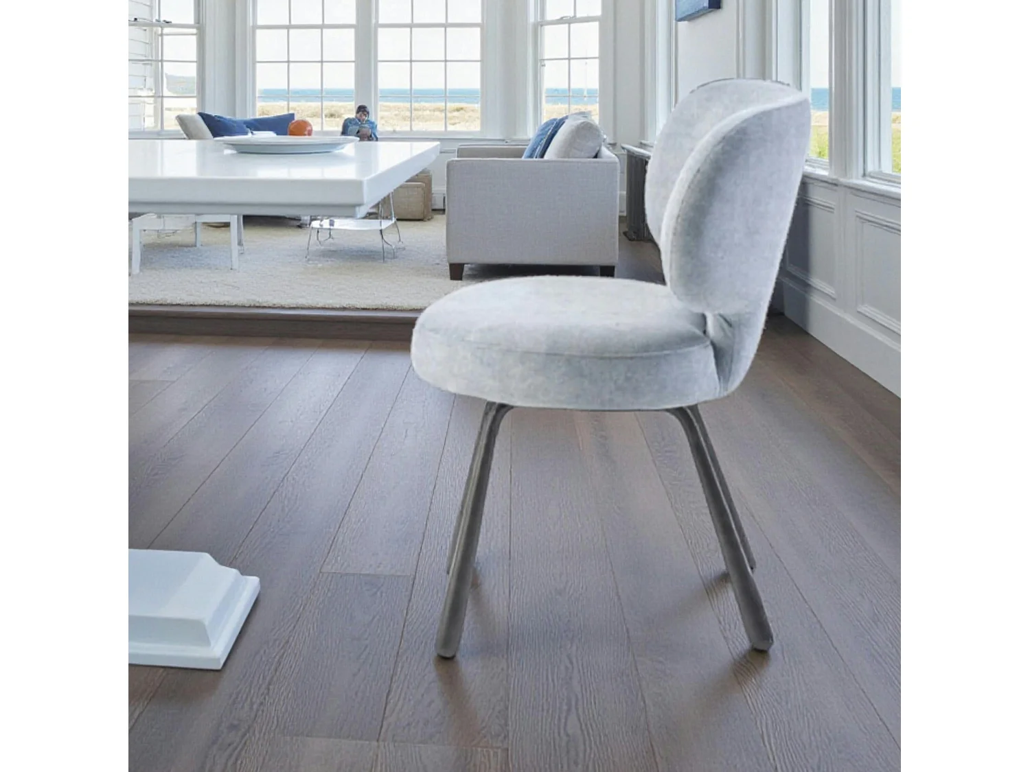 Chaise de salle à manger menthe, assise ronde (lot de 2) LIGURIE