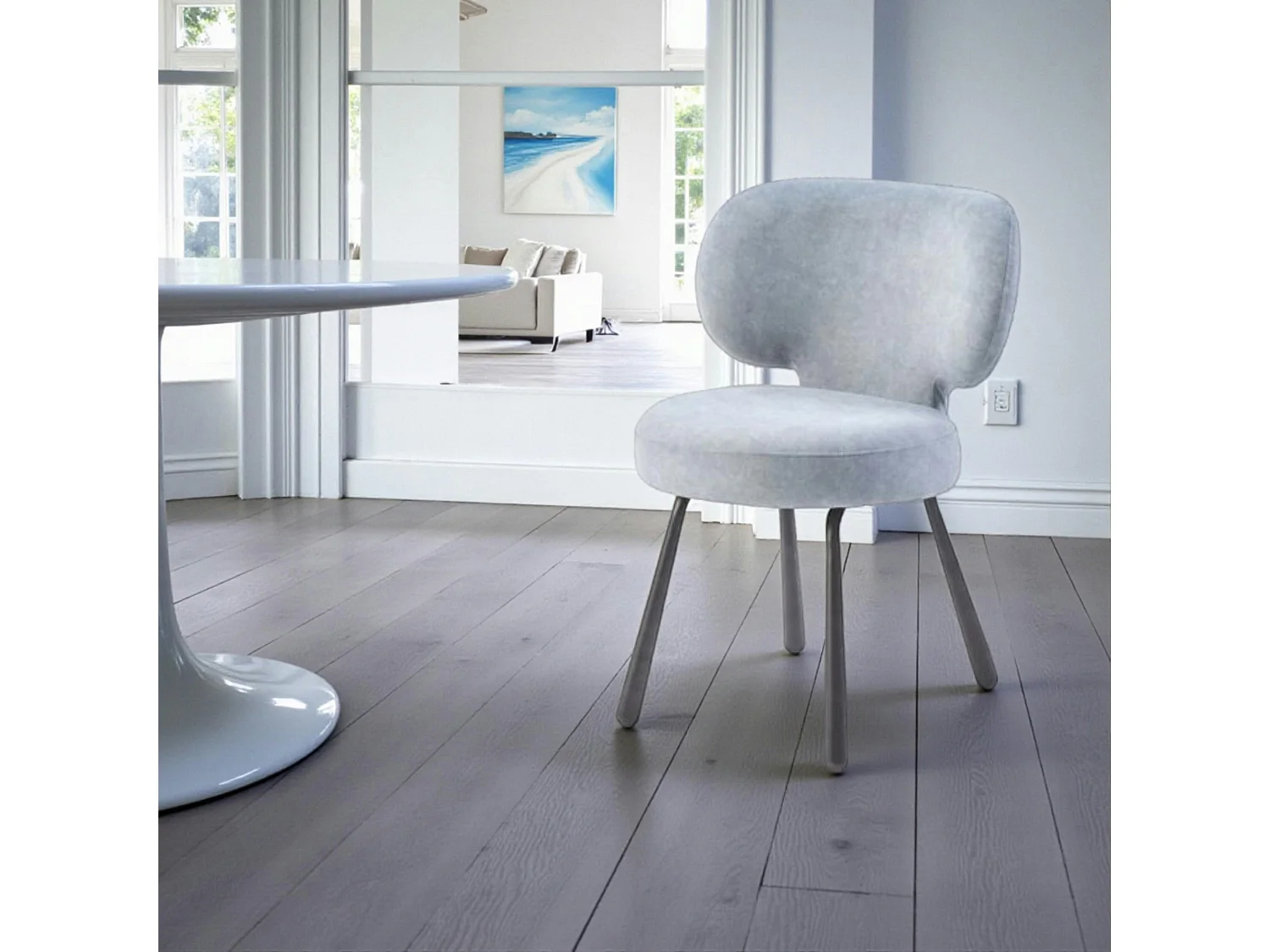 Chaise de salle à manger menthe, assise ronde (lot de 2) LIGURIE