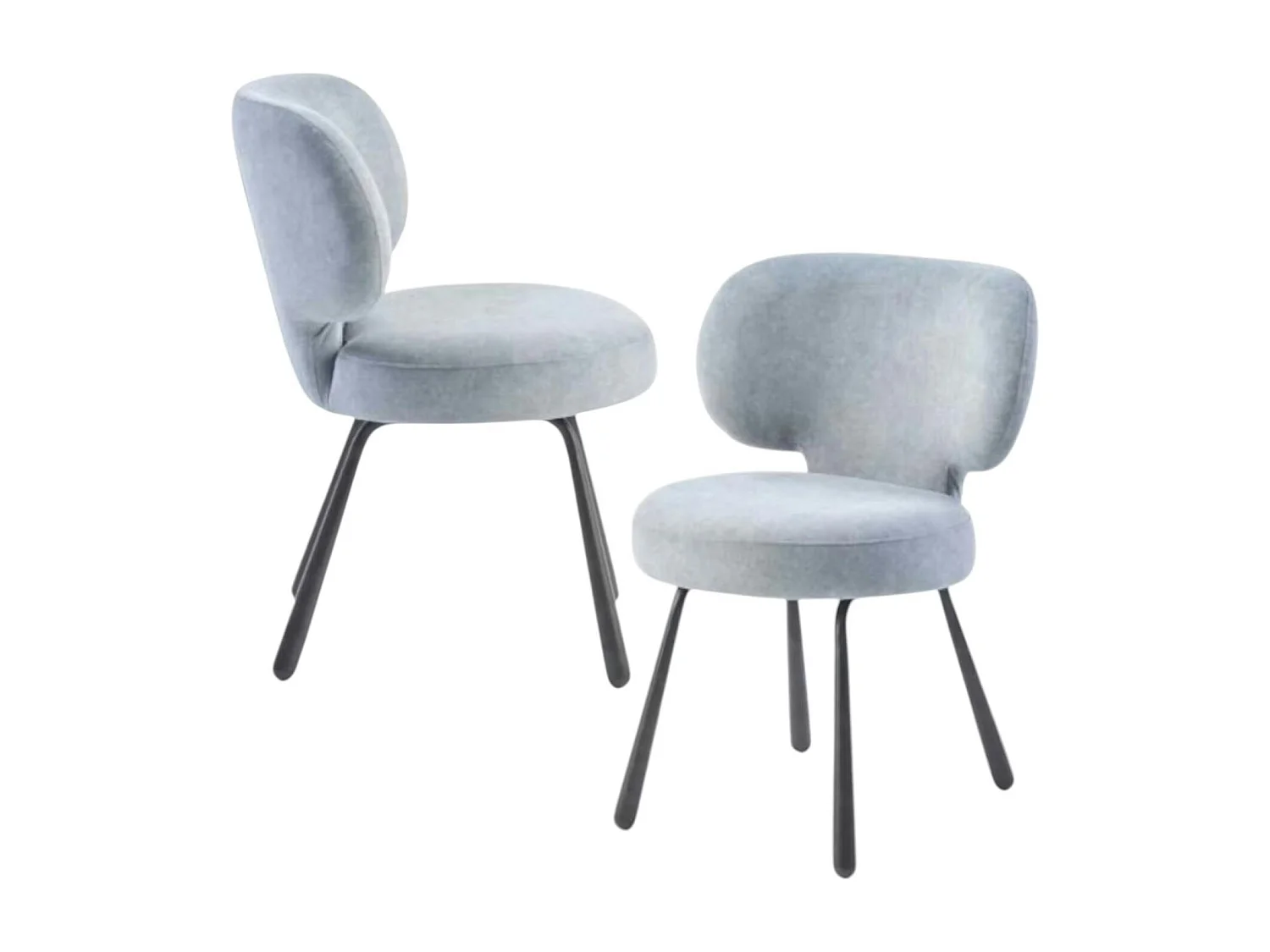 Chaise de salle à manger menthe, assise ronde (lot de 2) LIGURIE