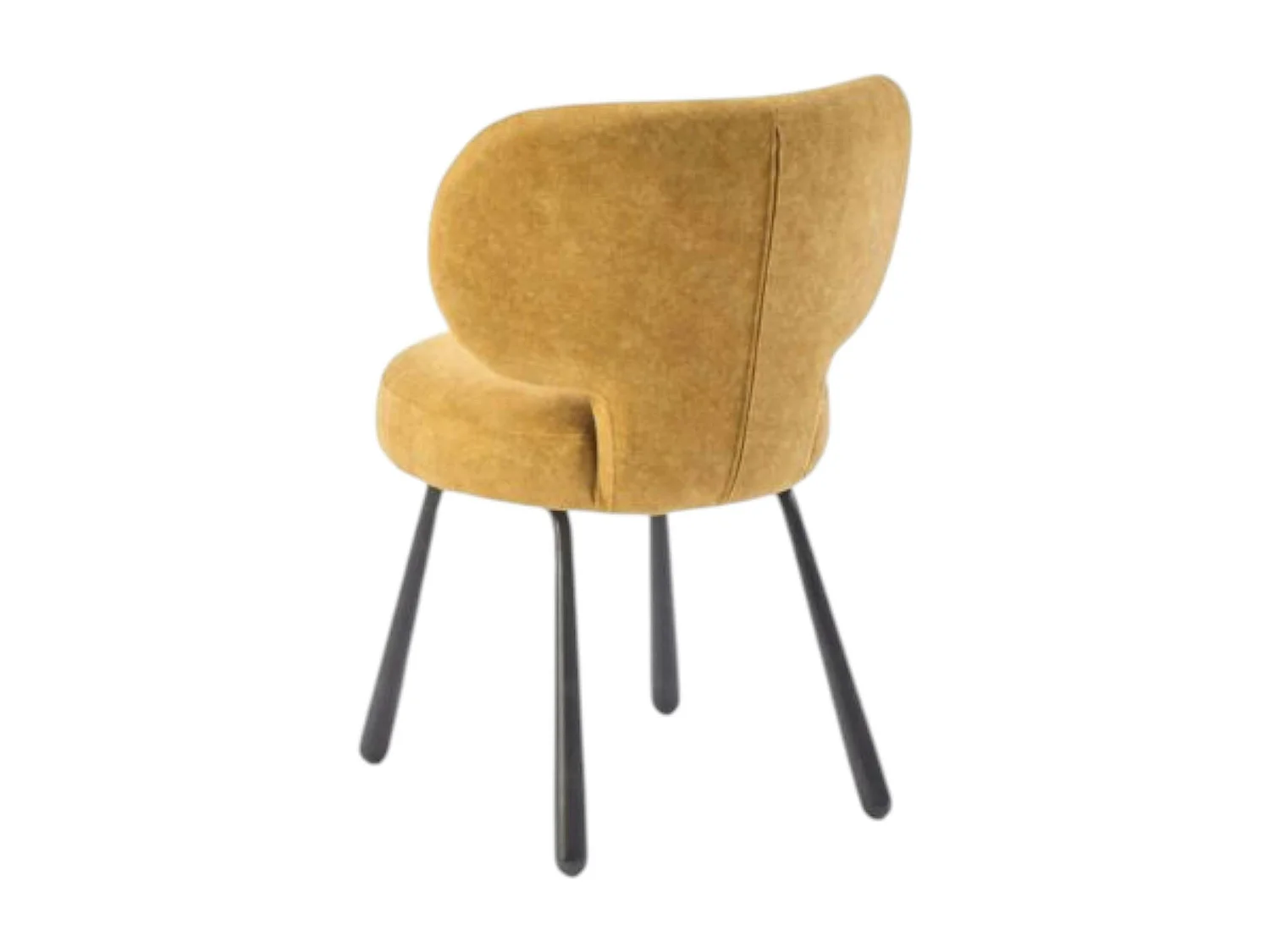 Chaise de salle à manger moutarde, assise ronde (lot de 2) LIGURIE