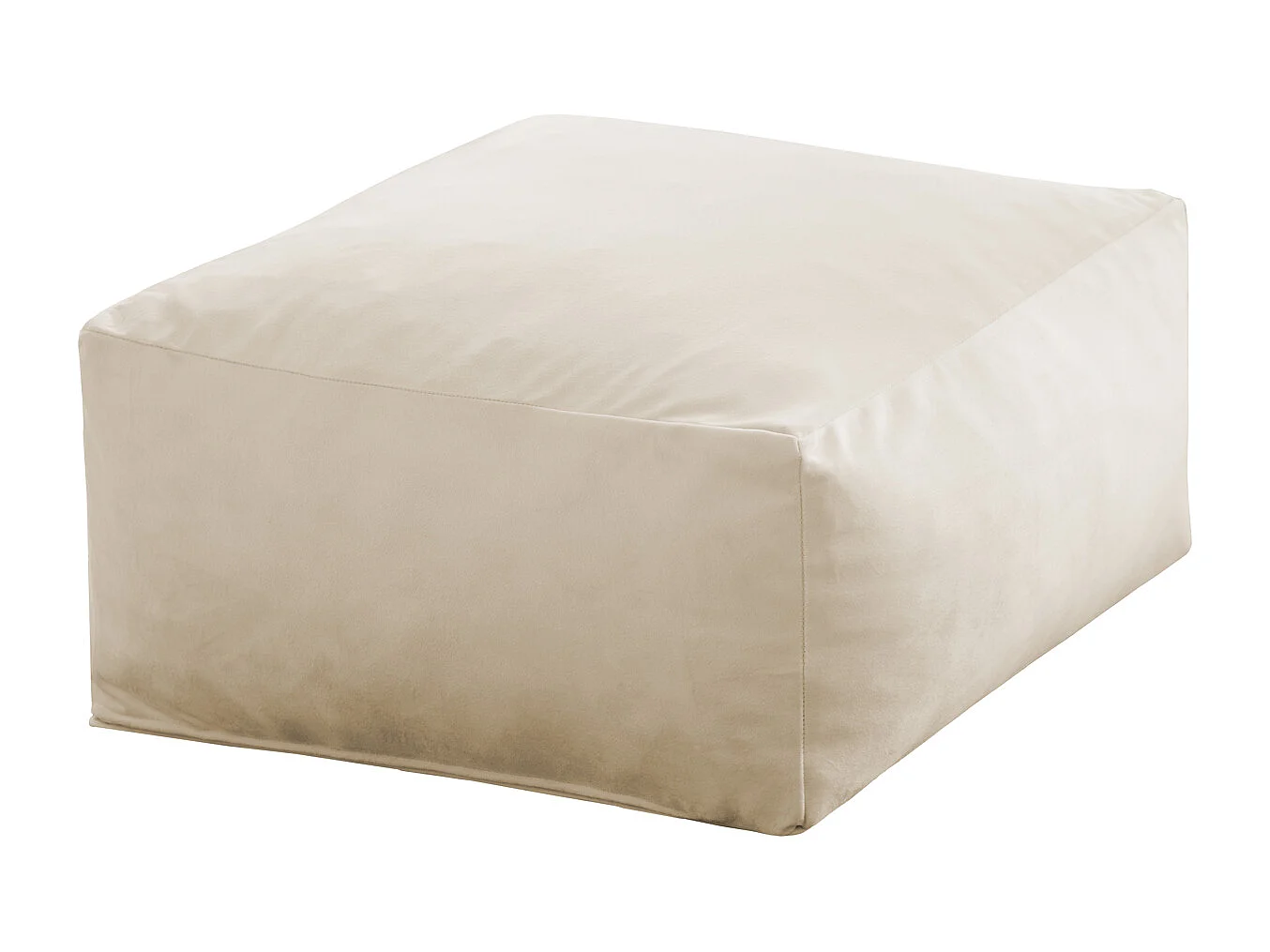 Pouffe carrée PALAU - Velours brut - 50x50 cm