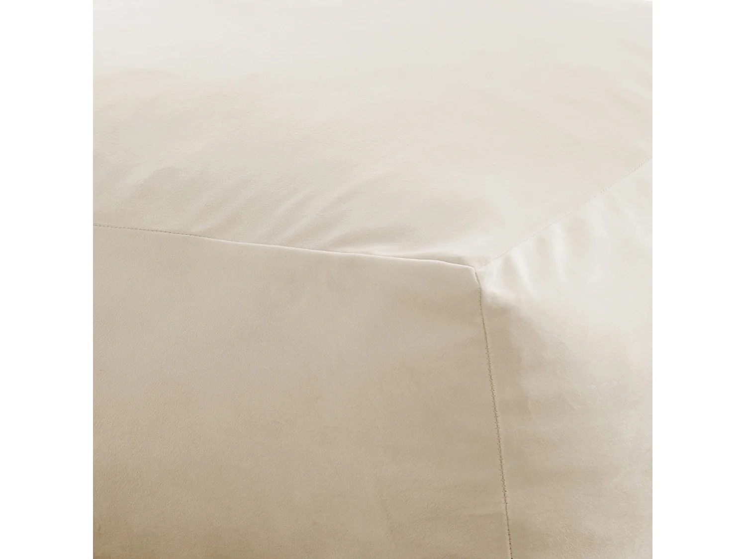 Otomana quadrada Veludo cru 50x50 cm PALAU