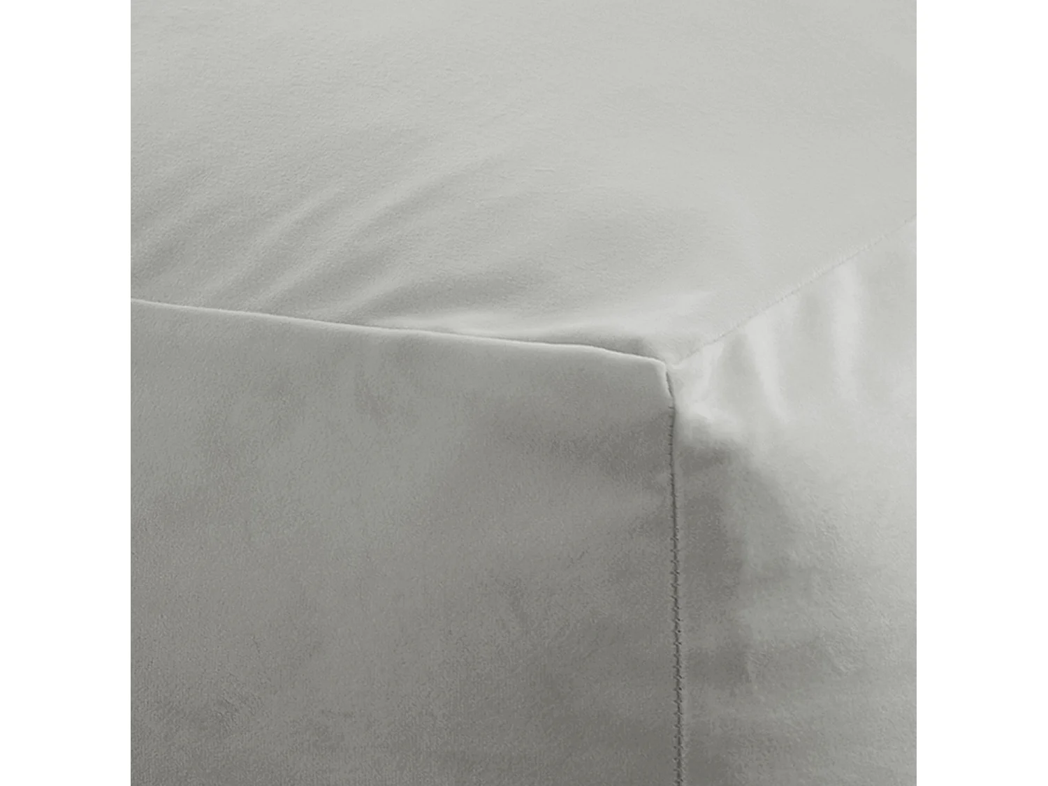 Puff cuadrado 50x50cm terciopelo gris Palau - SACASA