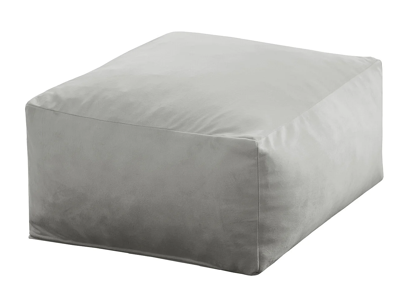 Pouf carré 50x50cm velours gris Palau