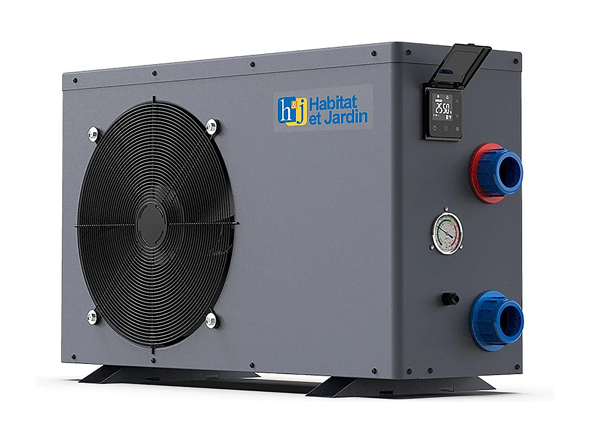 Piscine bois " Brazilia 145 "  5.86 x 3.86 x 1.44 m + Pompe à chaleur - Puissance 6.1 kW