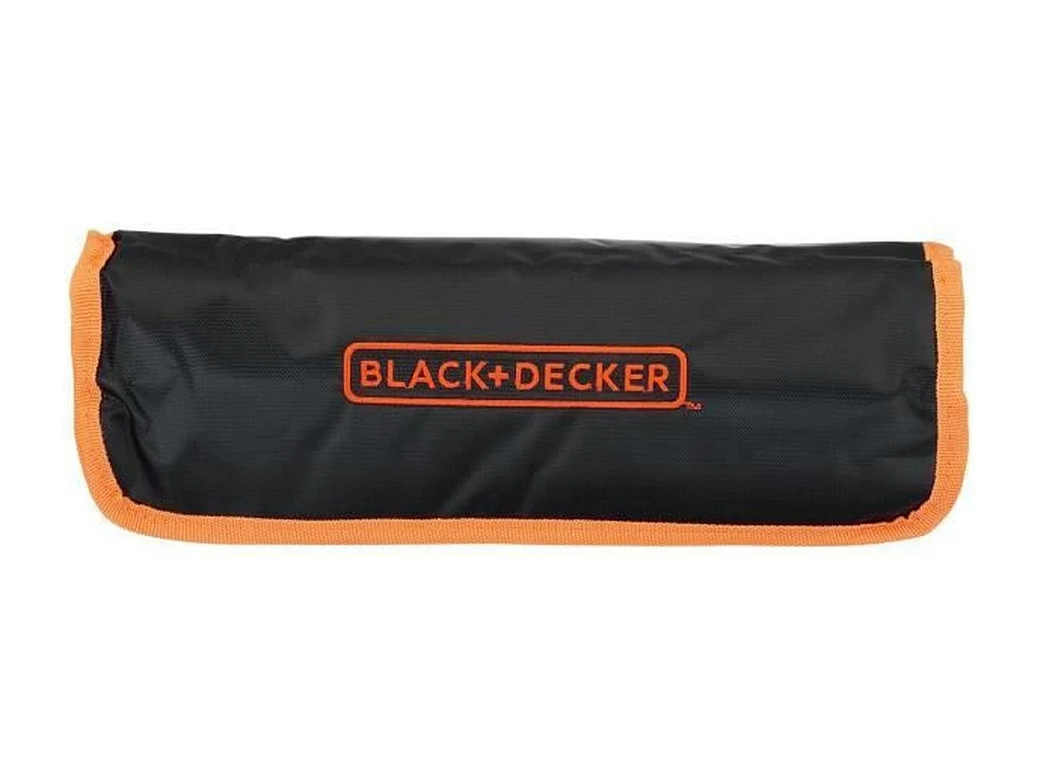 Zestaw narzędzi BLACK & DECKER 77 elementów z wielokolorową torbą zwijaną – końcówki, klucze, nasadki, szczypce i wkrętak z grzechotką