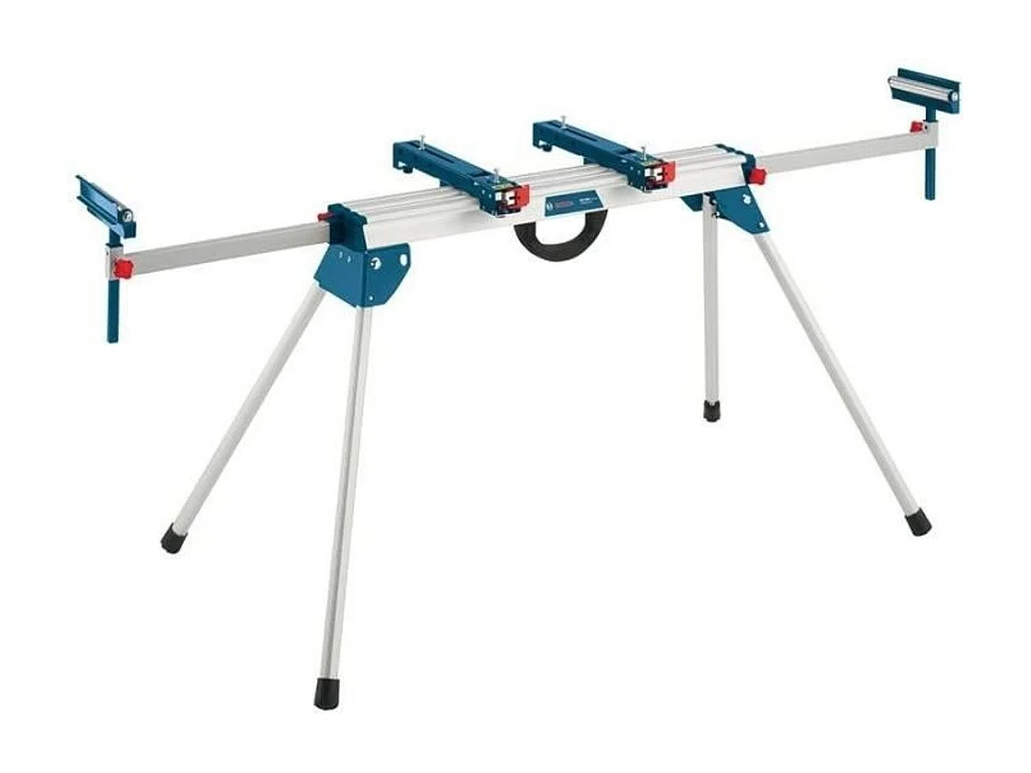 Stół roboczy Bosch GTA 2500 Compact z aluminium z bocznymi przedłużeniami i szybkim mocowaniem, kompatybilny z piłami ukosowymi