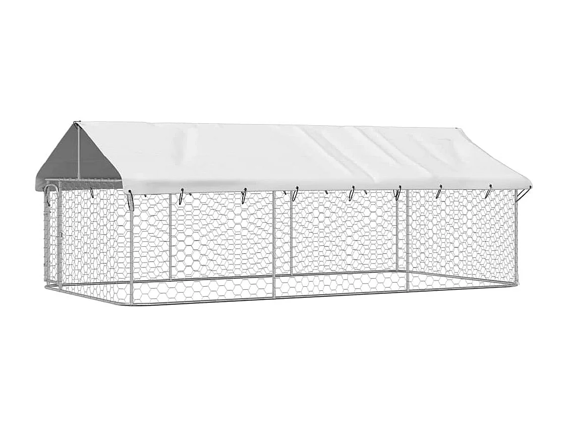 Hondenkennel voor buiten met dak 400x200x150 cm