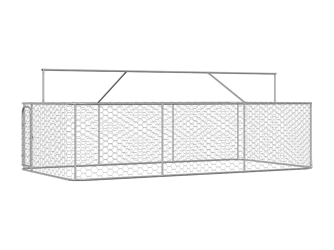 Hondenkennel voor buiten met dak 400x200x150 cm