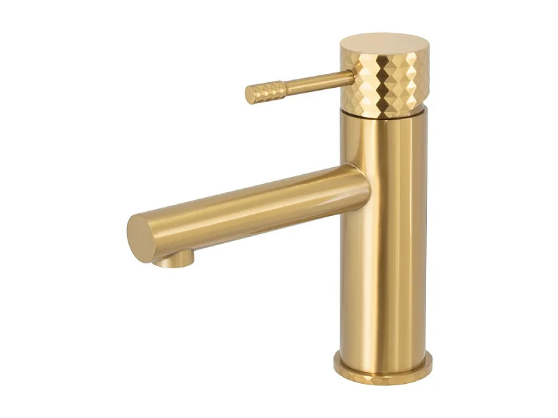 Grifo lavabo monomando ASTANA dorado cepillado