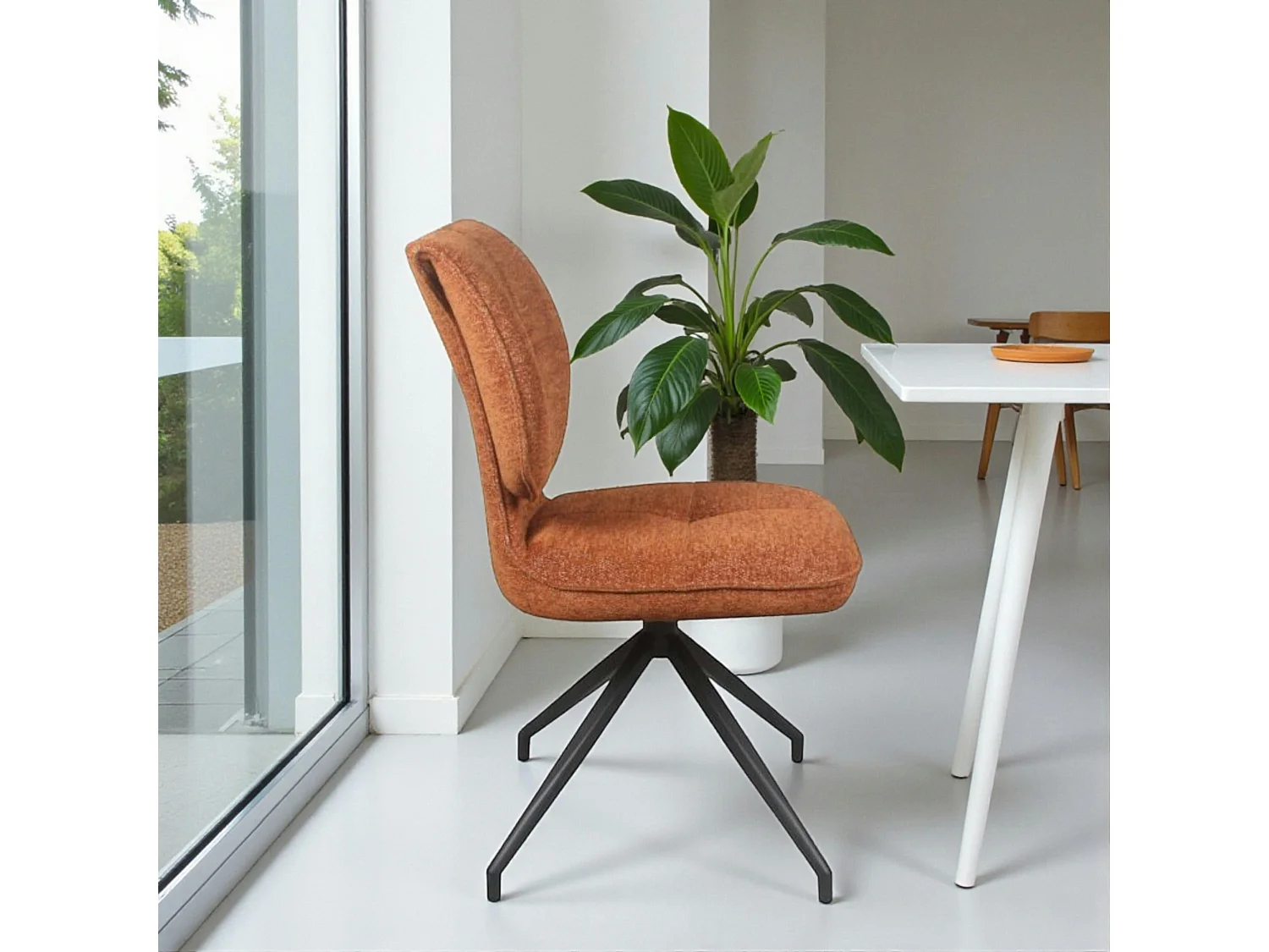 Chaise pivotante rouille dossier double (lot de 2) LIGURIE