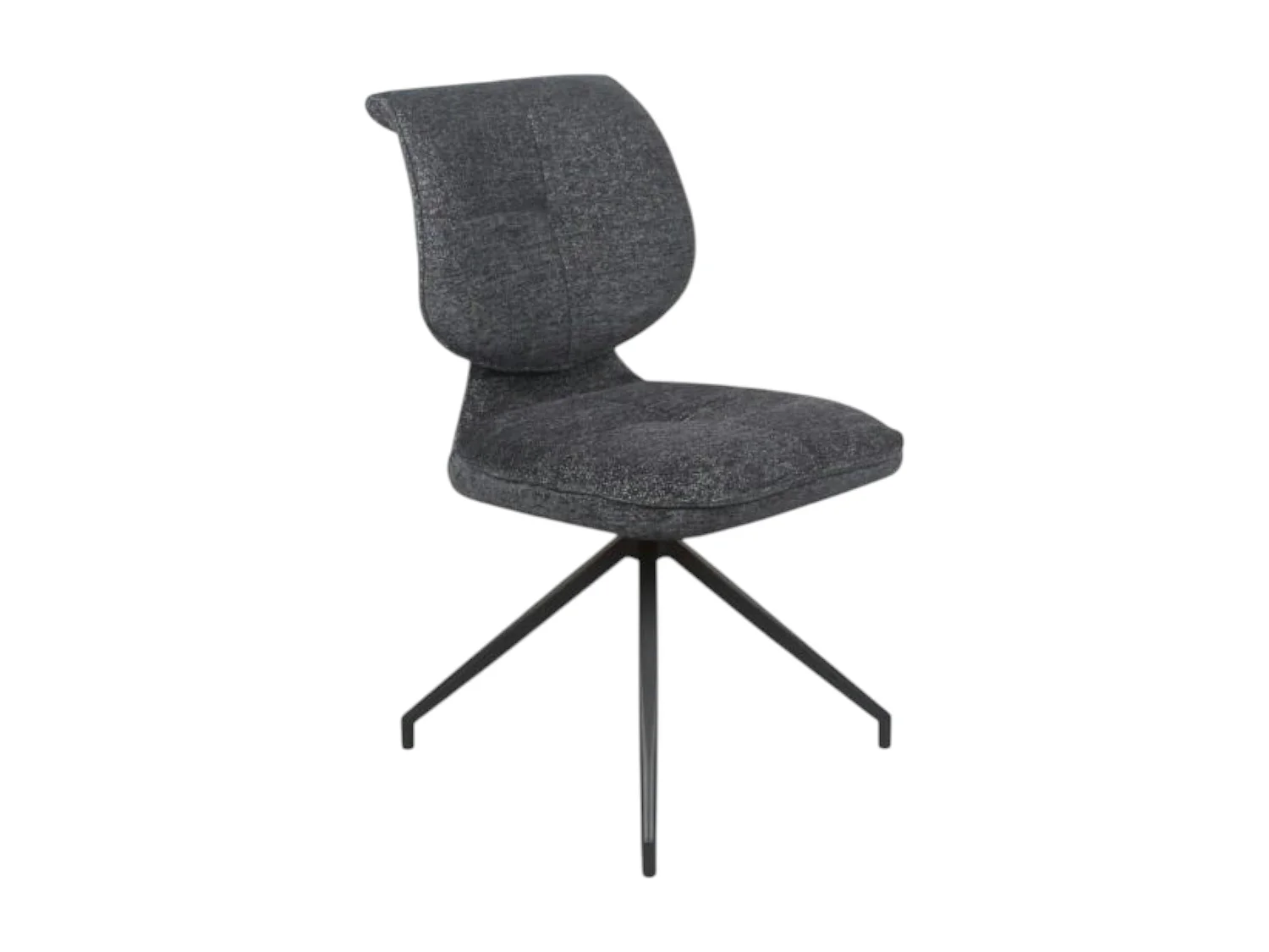 Chaise pivotante anthracite dossier double (lot de 2) LIGURIE