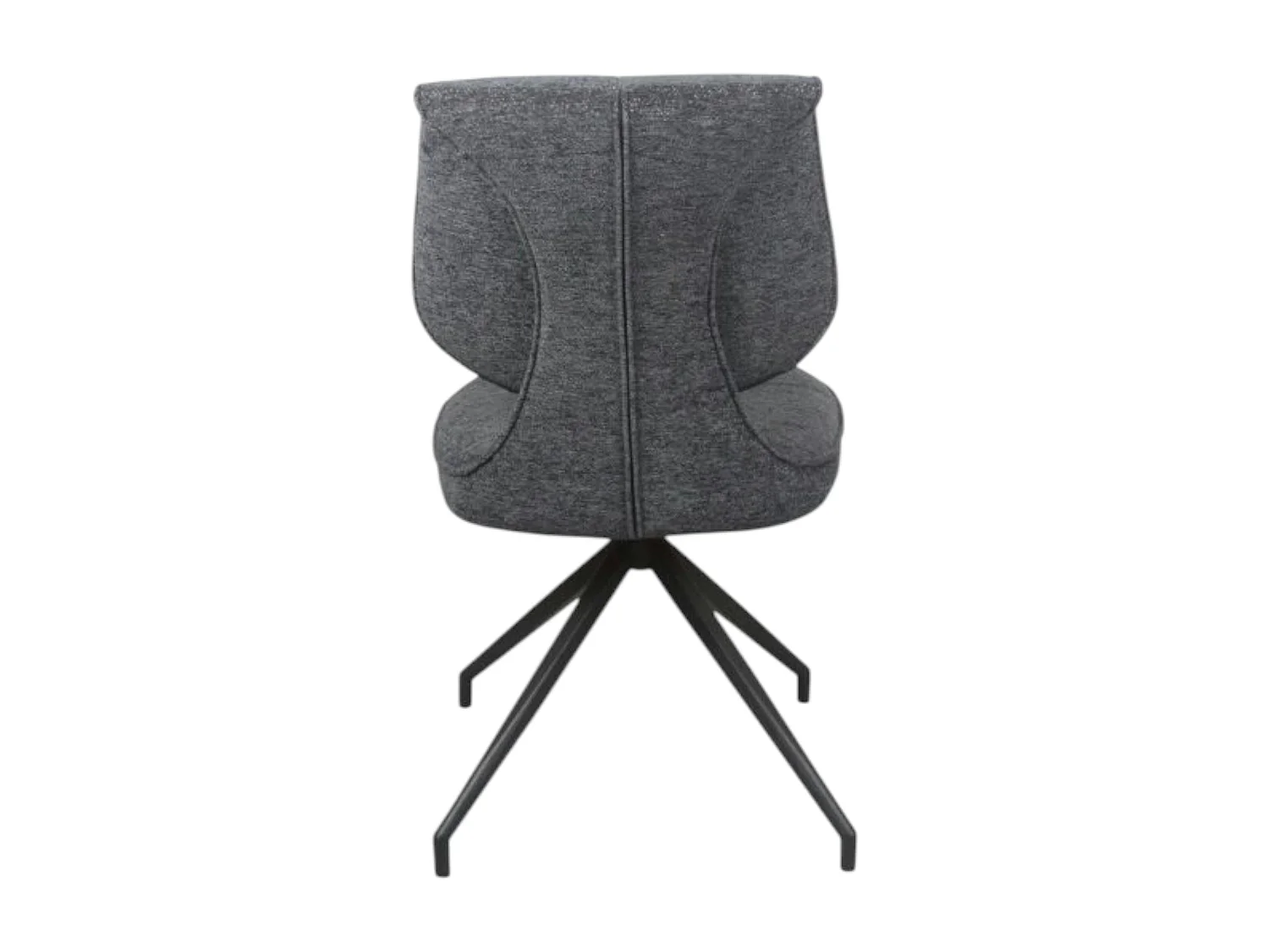 Chaise pivotante anthracite dossier double (lot de 2) LIGURIE