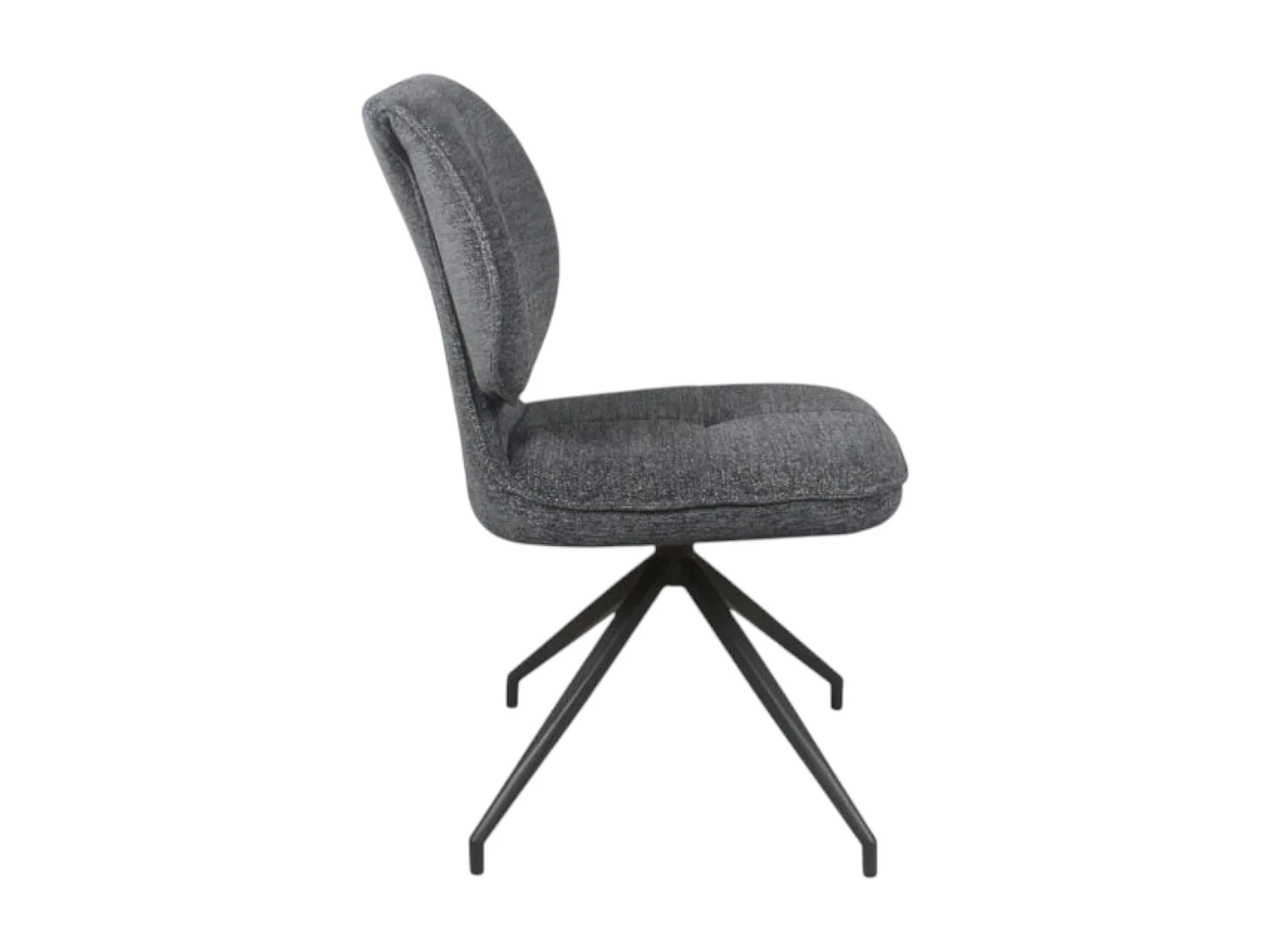 Chaise pivotante anthracite dossier double (lot de 2) LIGURIE