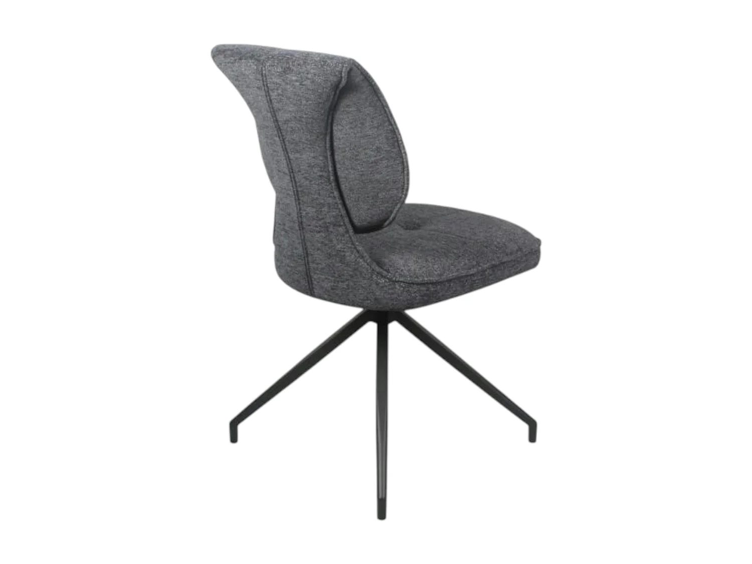 Chaise pivotante anthracite dossier double (lot de 2) LIGURIE