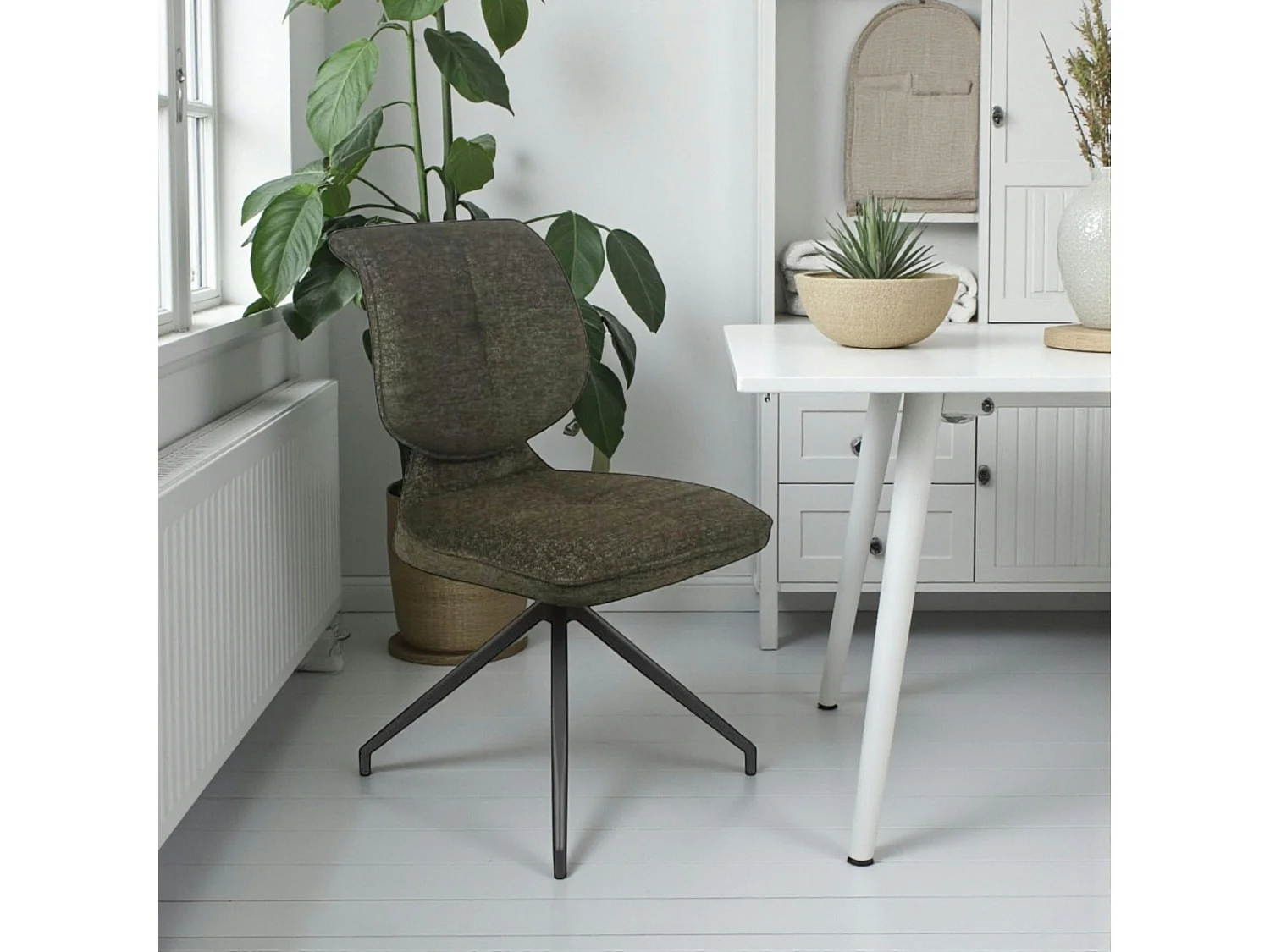 Chaise pivotante verte dossier double (lot de 2) LIGURIE