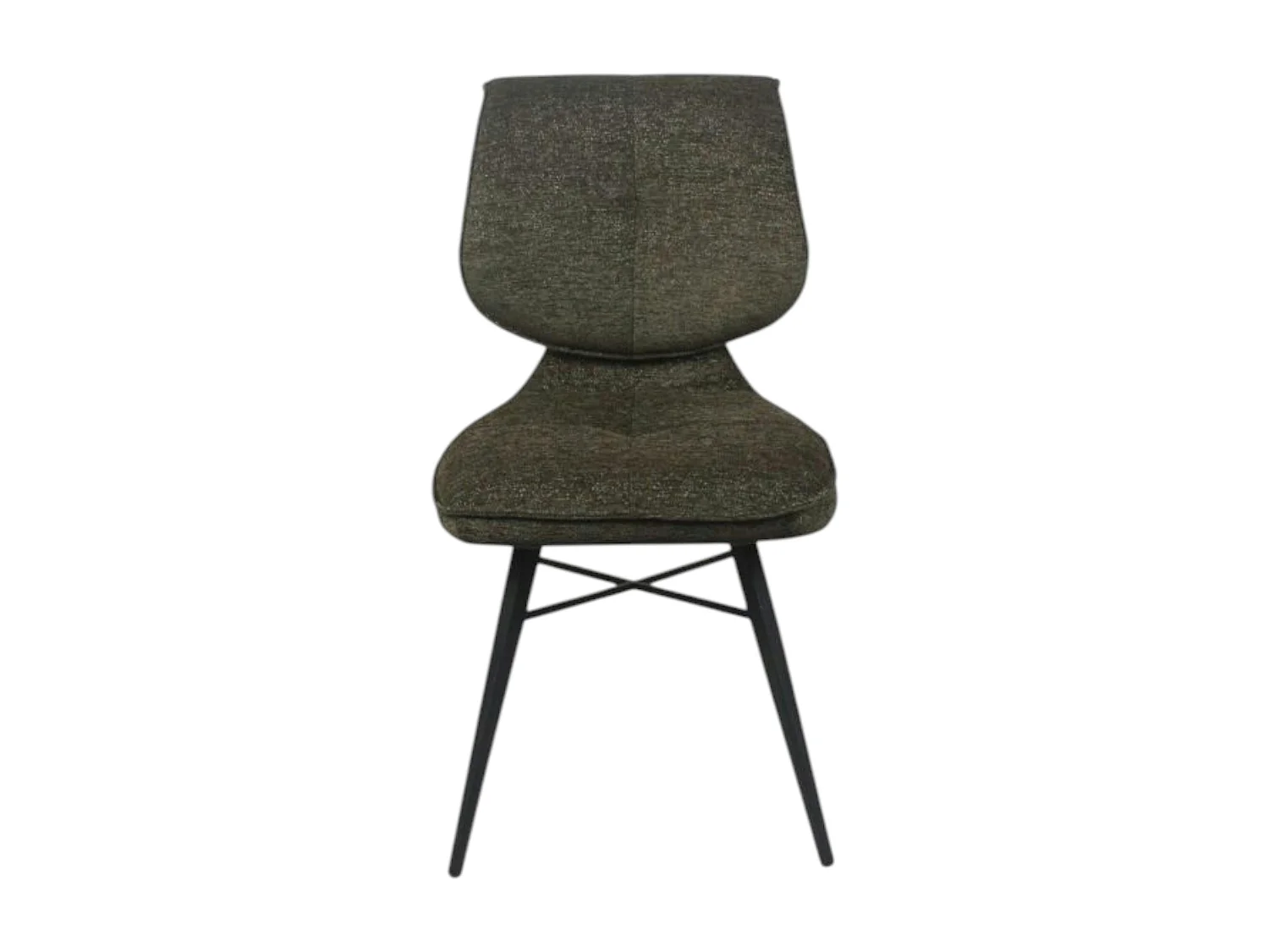 Chaise tissu vert à dossier double (lot de 2) LIGURIE