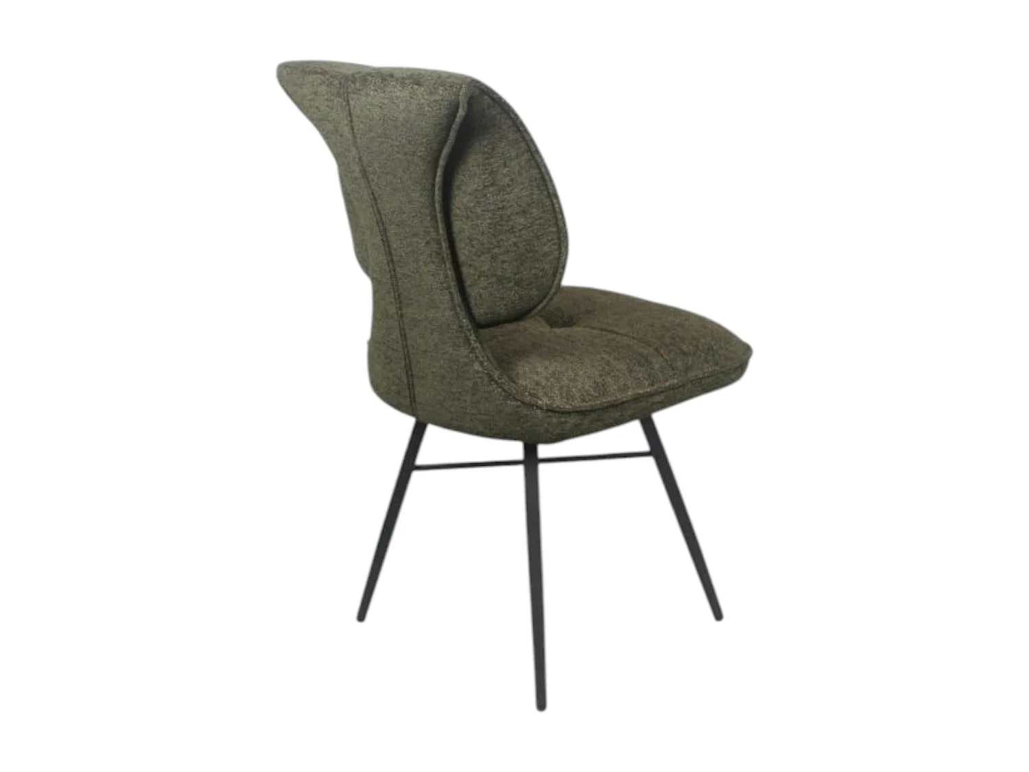 Chaise tissu vert à dossier double (lot de 2) LIGURIE