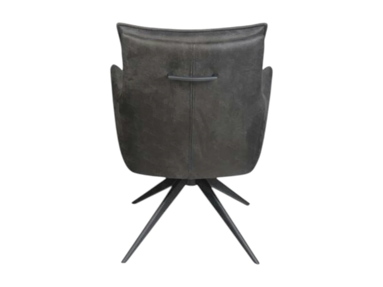 Fauteuil de table pivotant gris foncé à poignée (lot de 2) LOMBARDIE