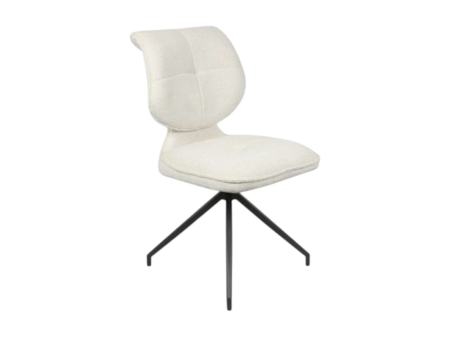 Chaise pivotante écrue dossier double (lot de 2) LIGURIE