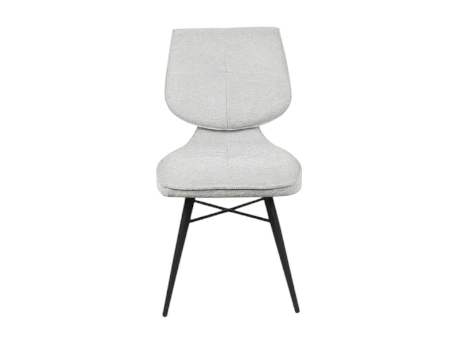 Chaise tissu gris à dossier double (lot de 2) LIGURIE