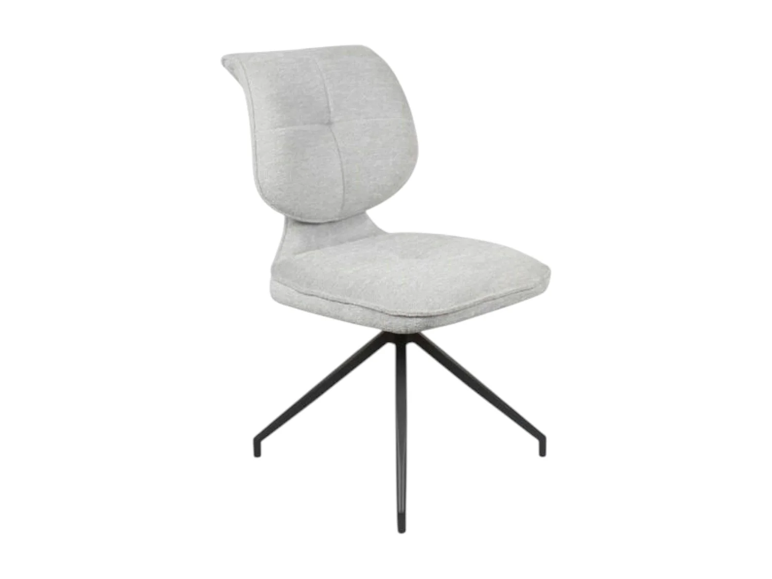 Chaise pivotante grise dossier double (lot de 2) LIGURIE