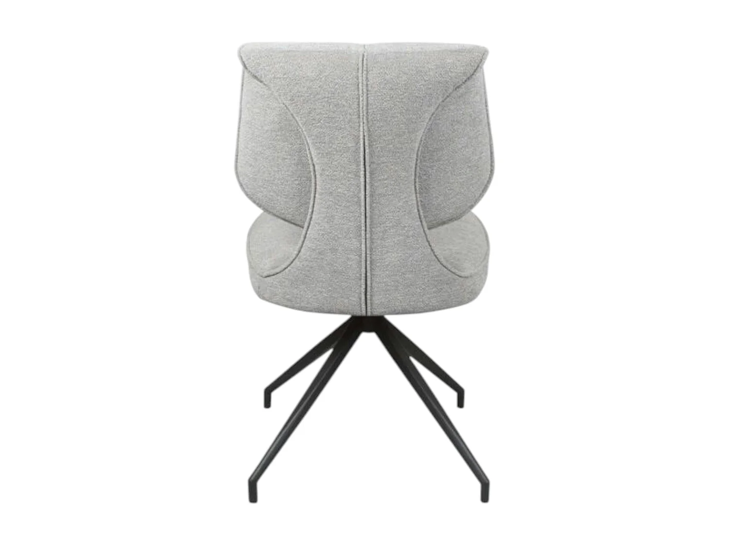 Chaise pivotante grise dossier double (lot de 2) LIGURIE