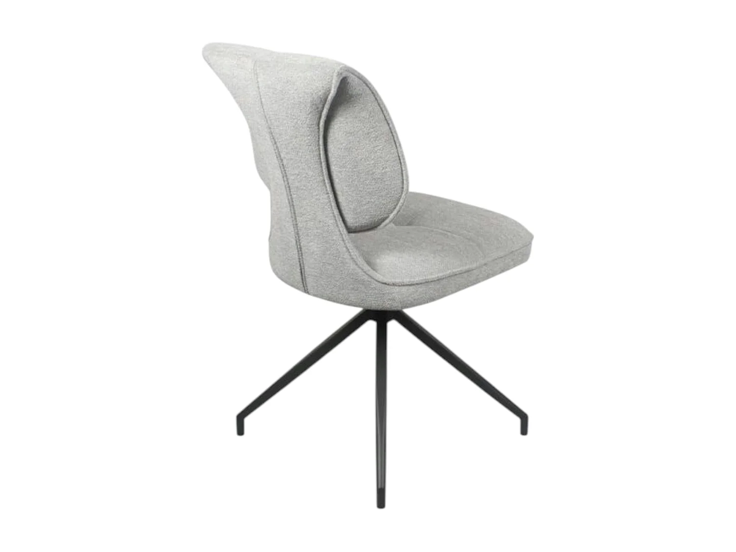 Chaise pivotante grise dossier double (lot de 2) LIGURIE