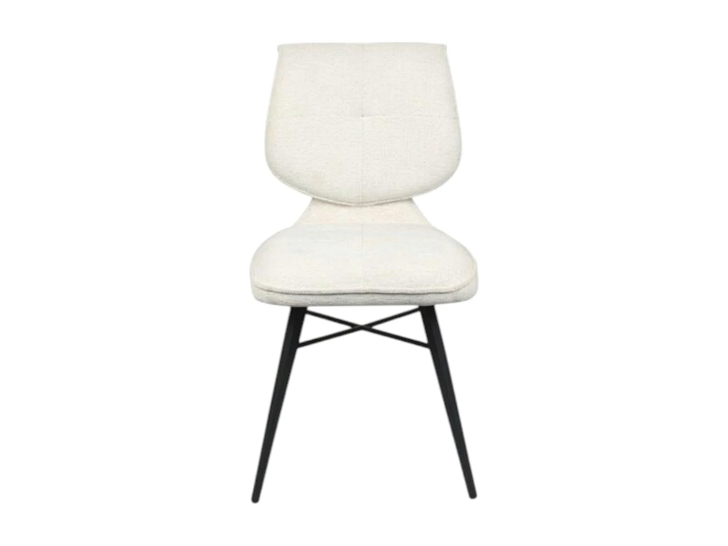 Chaise tissu écru à dossier double (lot de 2) LIGURIE