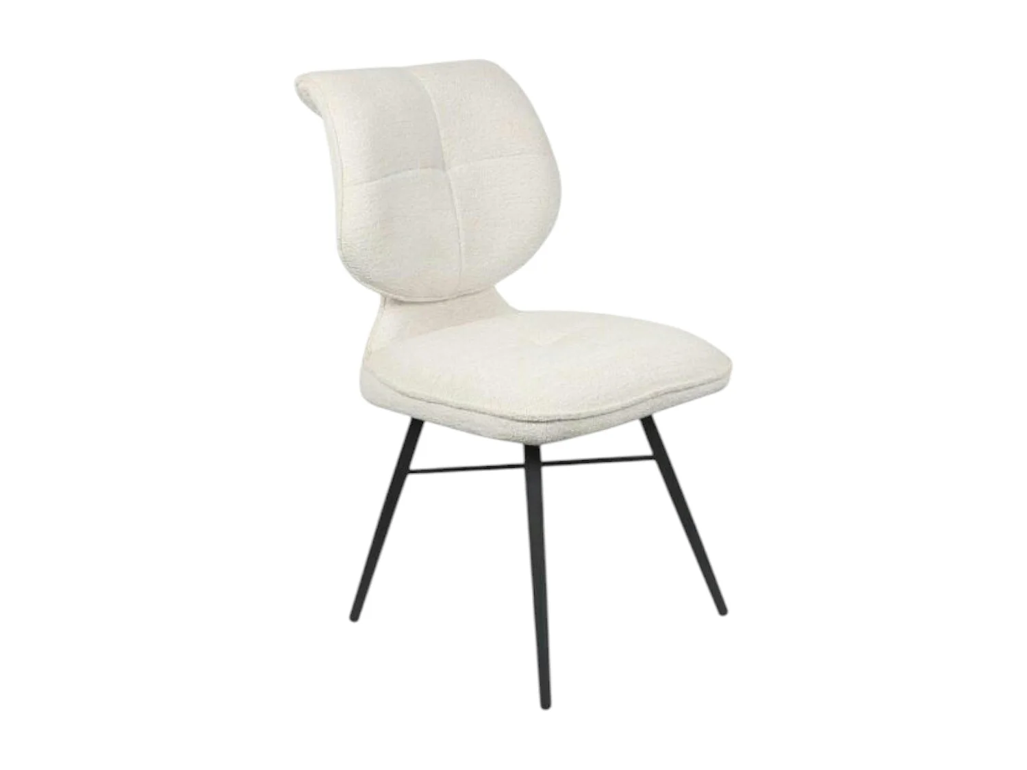 Chaise tissu écru à dossier double (lot de 2) LIGURIE