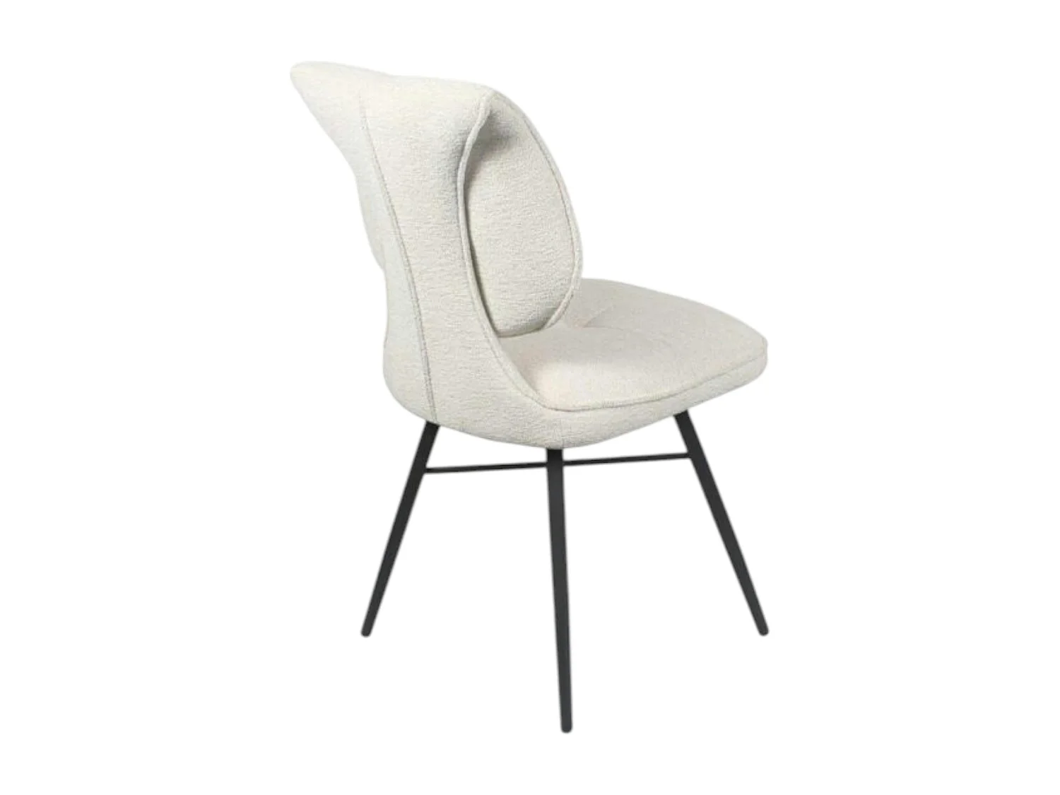 Chaise tissu écru à dossier double (lot de 2) LIGURIE